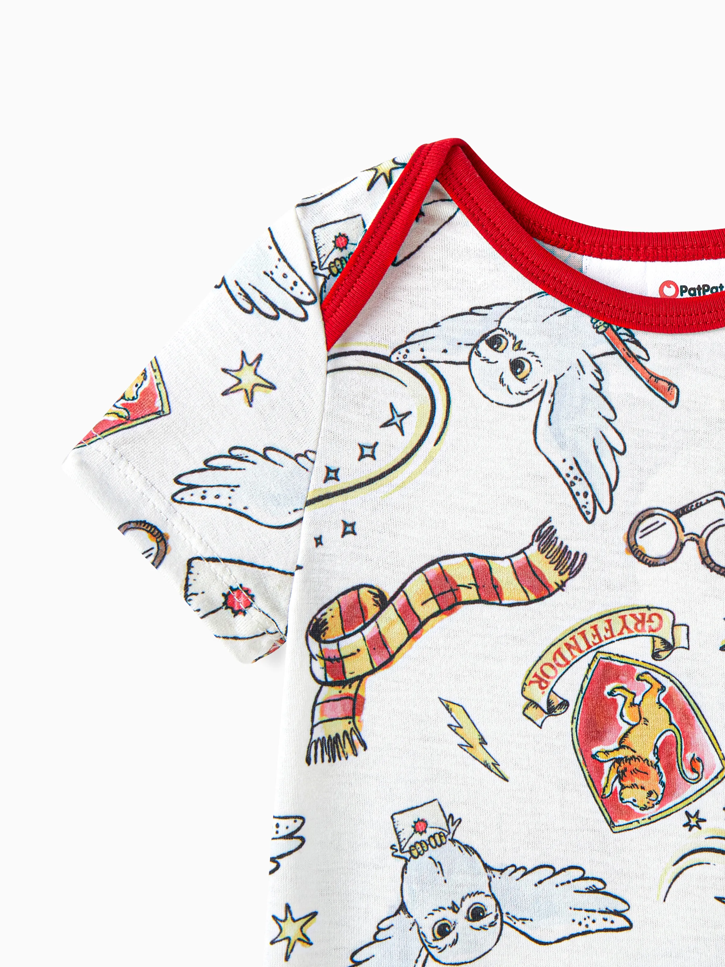 Harry Potter Baby Boy/Girl Short-sleeve Graphic Print Naia™ Romper White