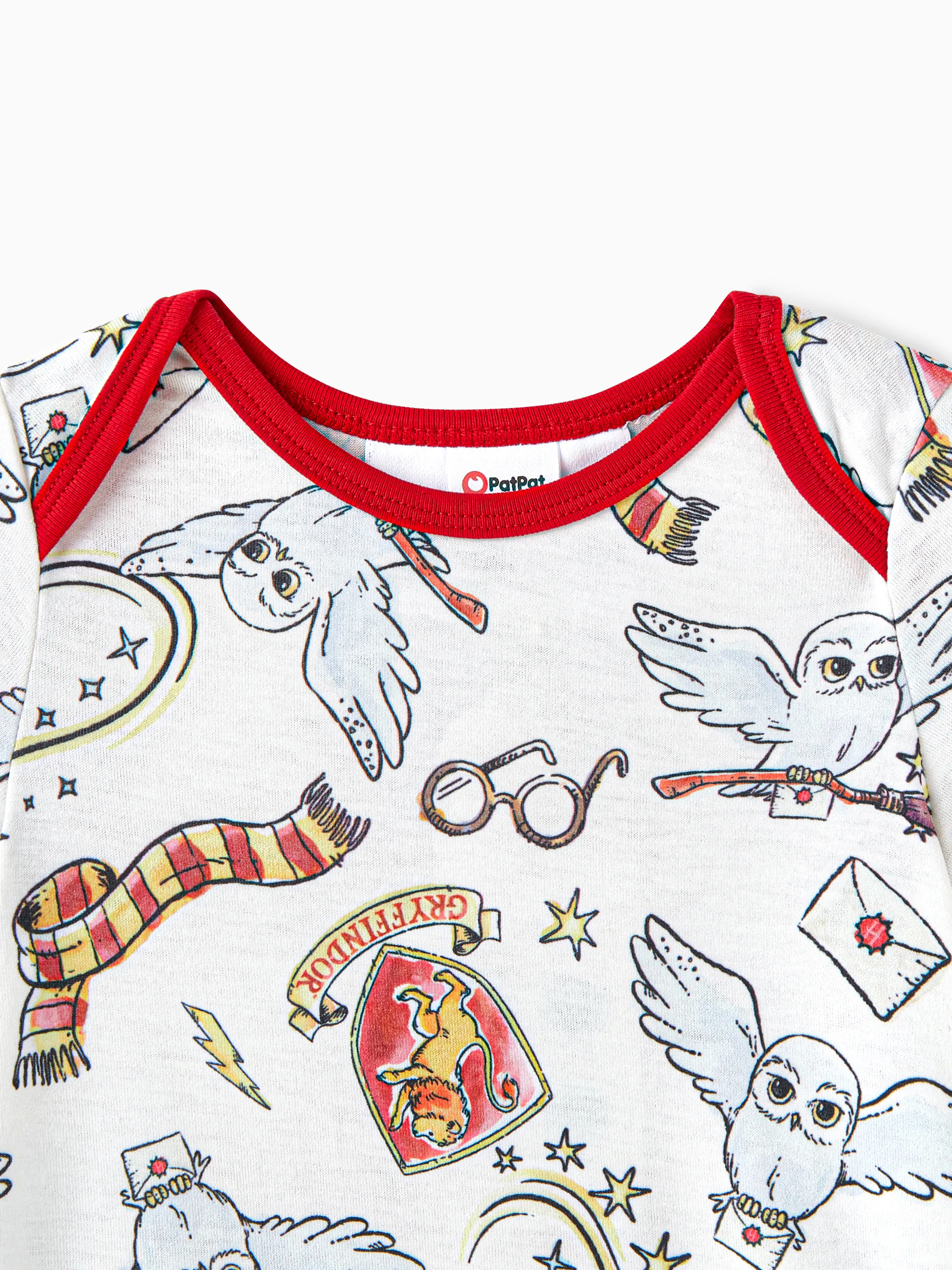 Harry Potter Baby Boy/Girl Short-sleeve Graphic Print Naia™ Romper White