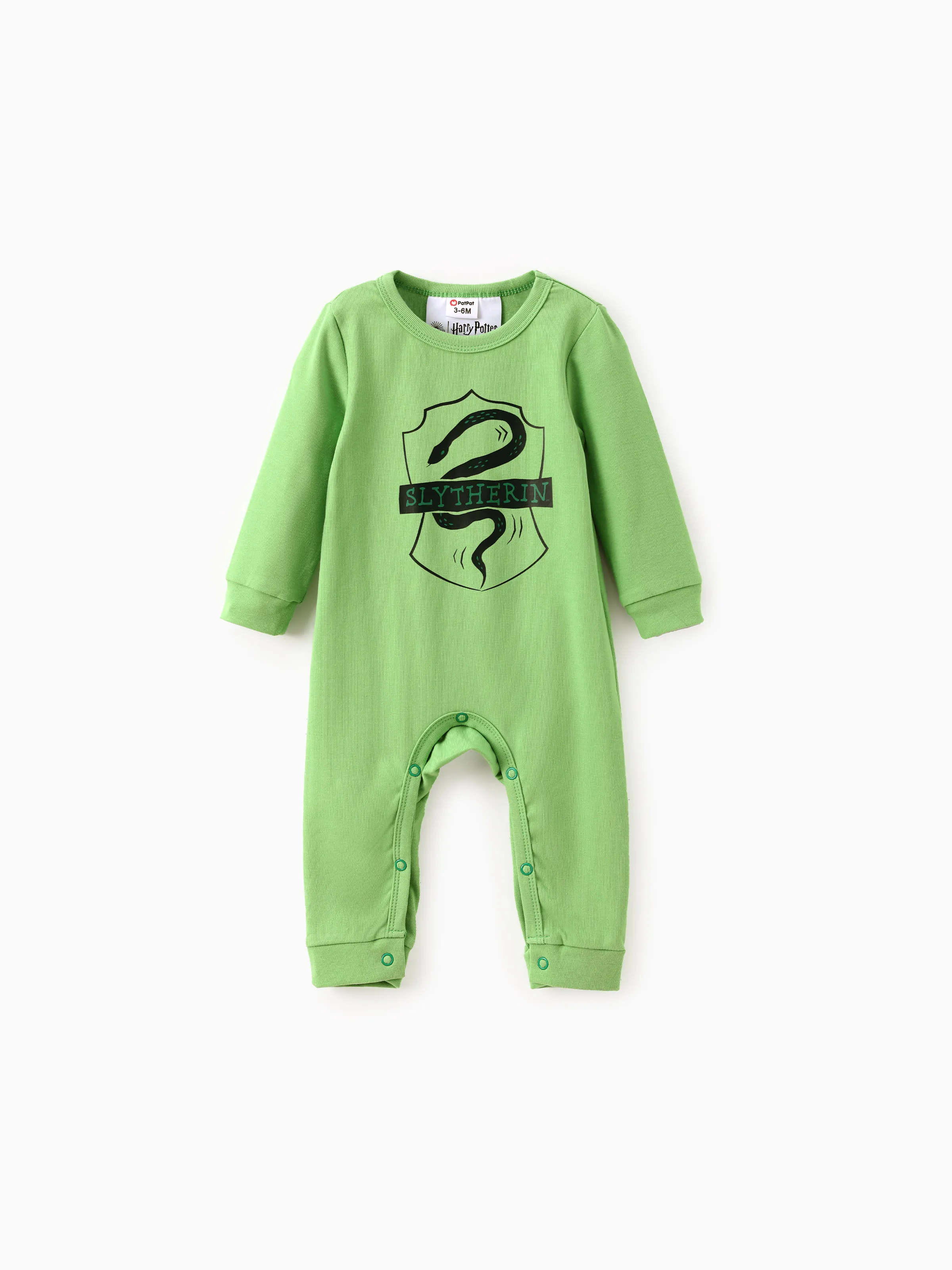 Harry Potter Baby Boy Long-sleeve Cotton Jumpsuit Green