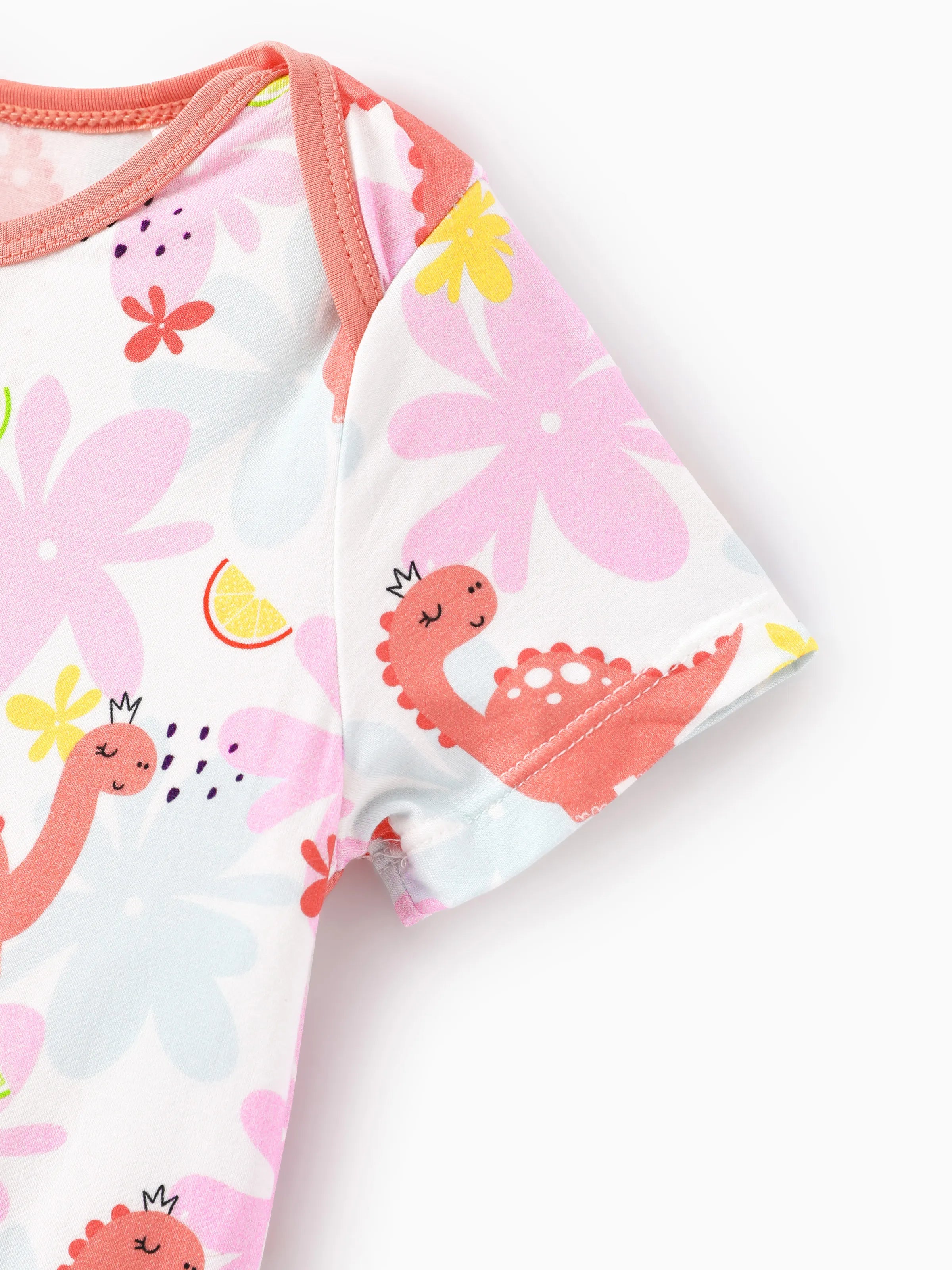 Bamboo Baby Boy/Girl 1pc Allover Print  Bodysuits  incarnadinepink