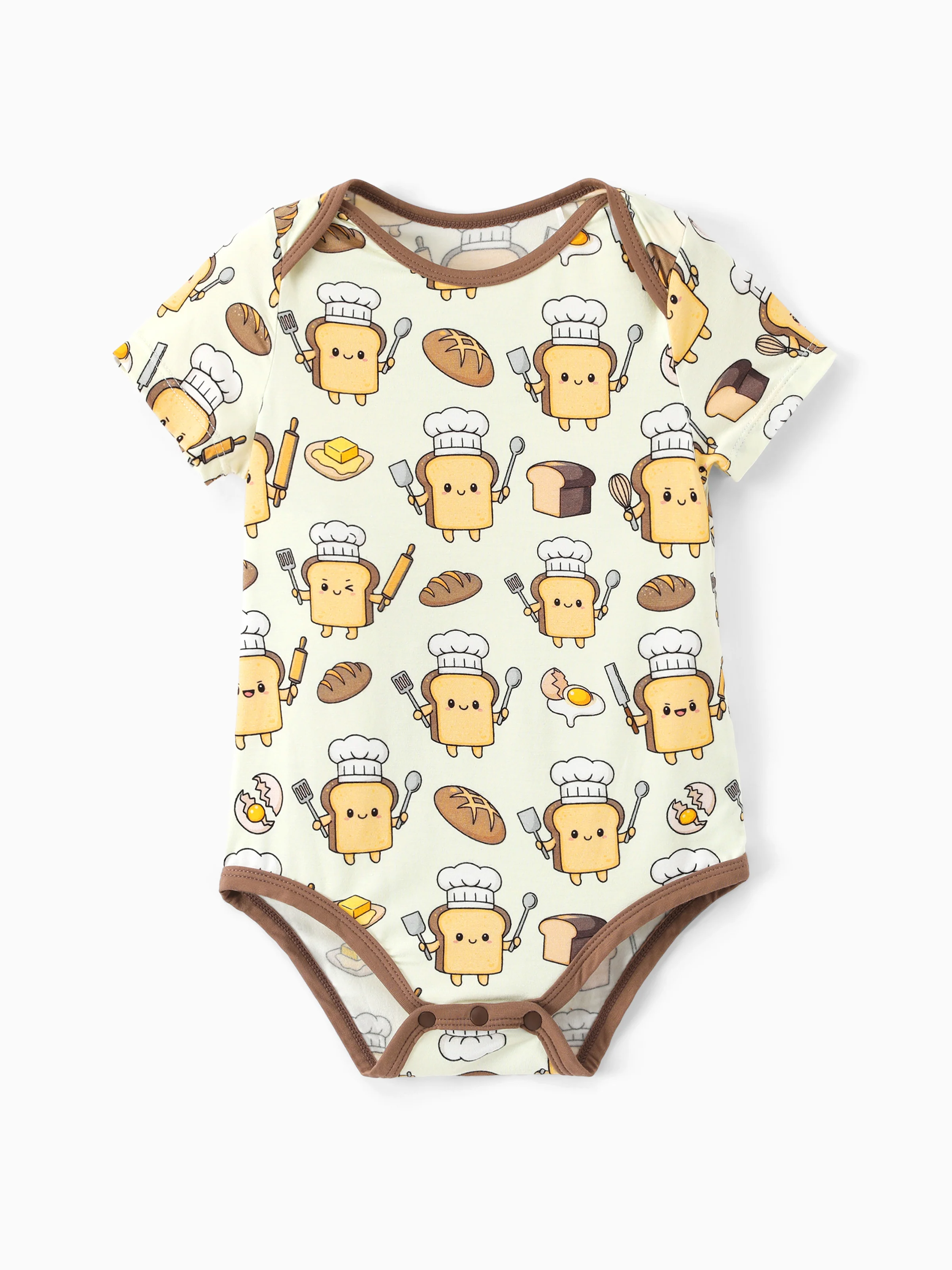 Bamboo Baby Boy/Girl 1pc Allover Print  Bodysuits  Khaki
