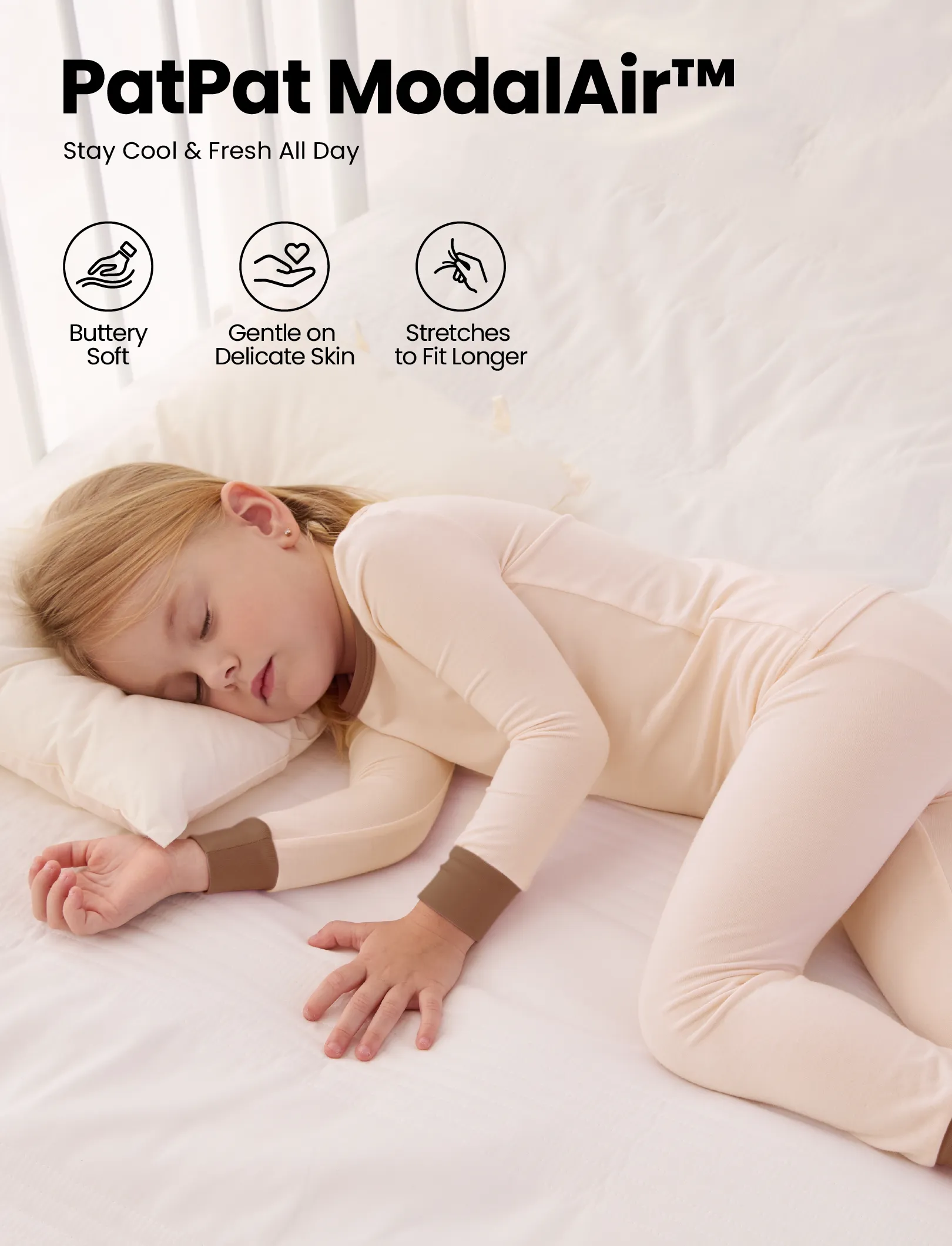 15641-baby-2-piece-tencel-modal-pajamas-set-for-girls-boys-snug-fitting-apricot-3.webp Baby 2-piece Tencel Modal Pajamas Set for Girls / Boys ( Snug-Fitting ) Apricot