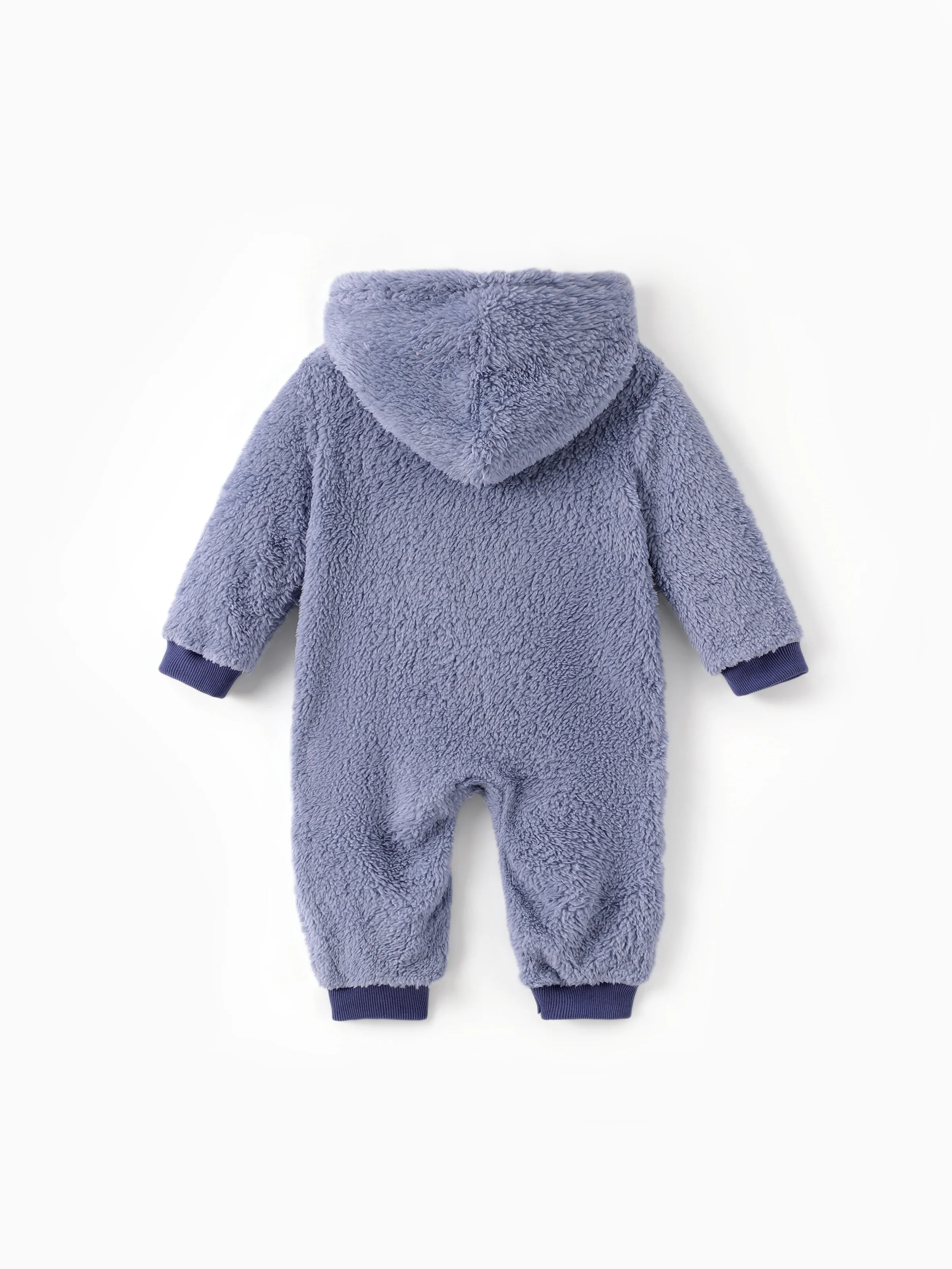 Toy Story Baby Boy Buzz Lightyear Double-sided Fleece Hooded Jumpsuit Blue