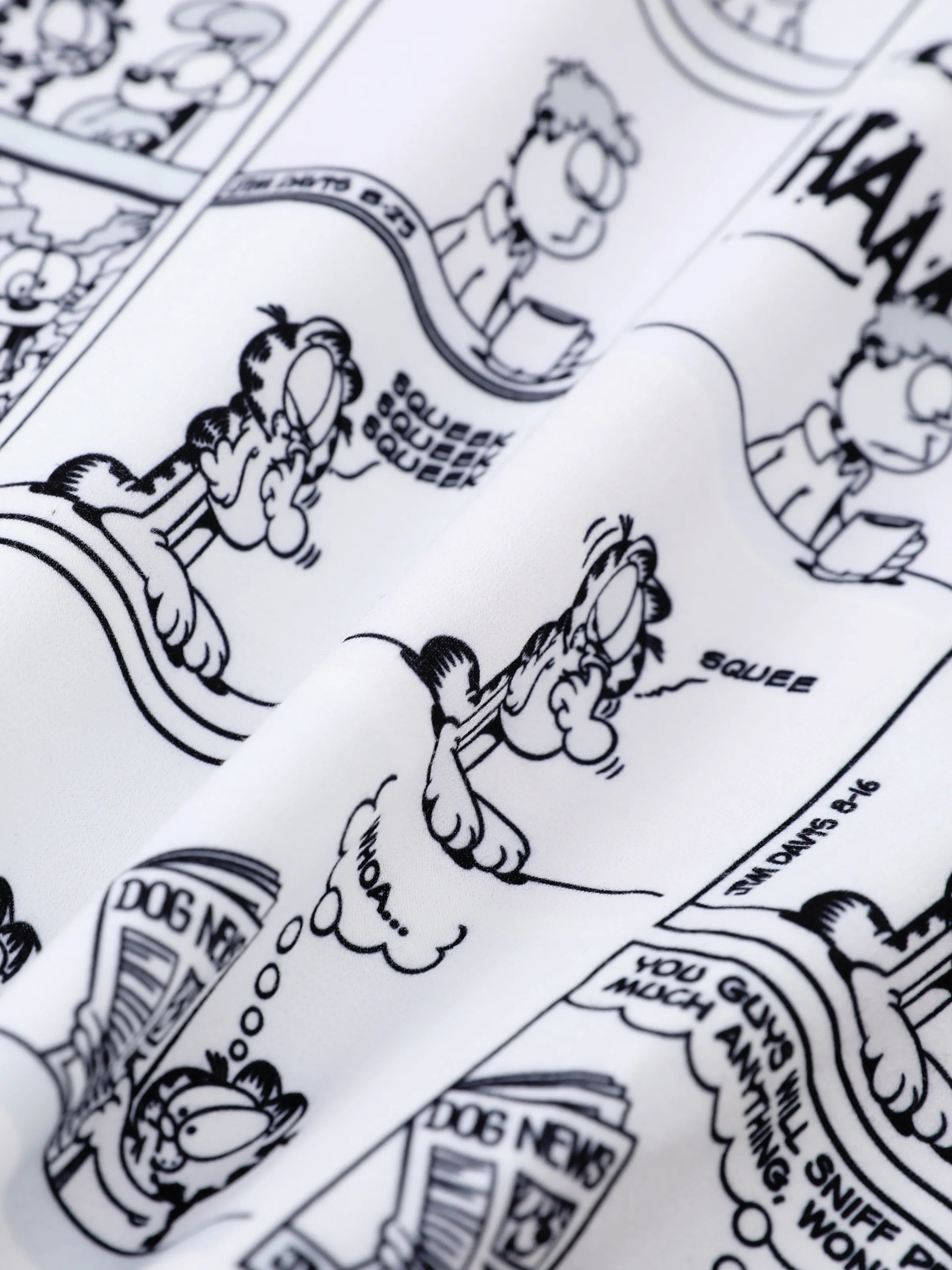 Garfield Kids Boy 1pc Graphic Comic Print Hoodie BlackandWhite