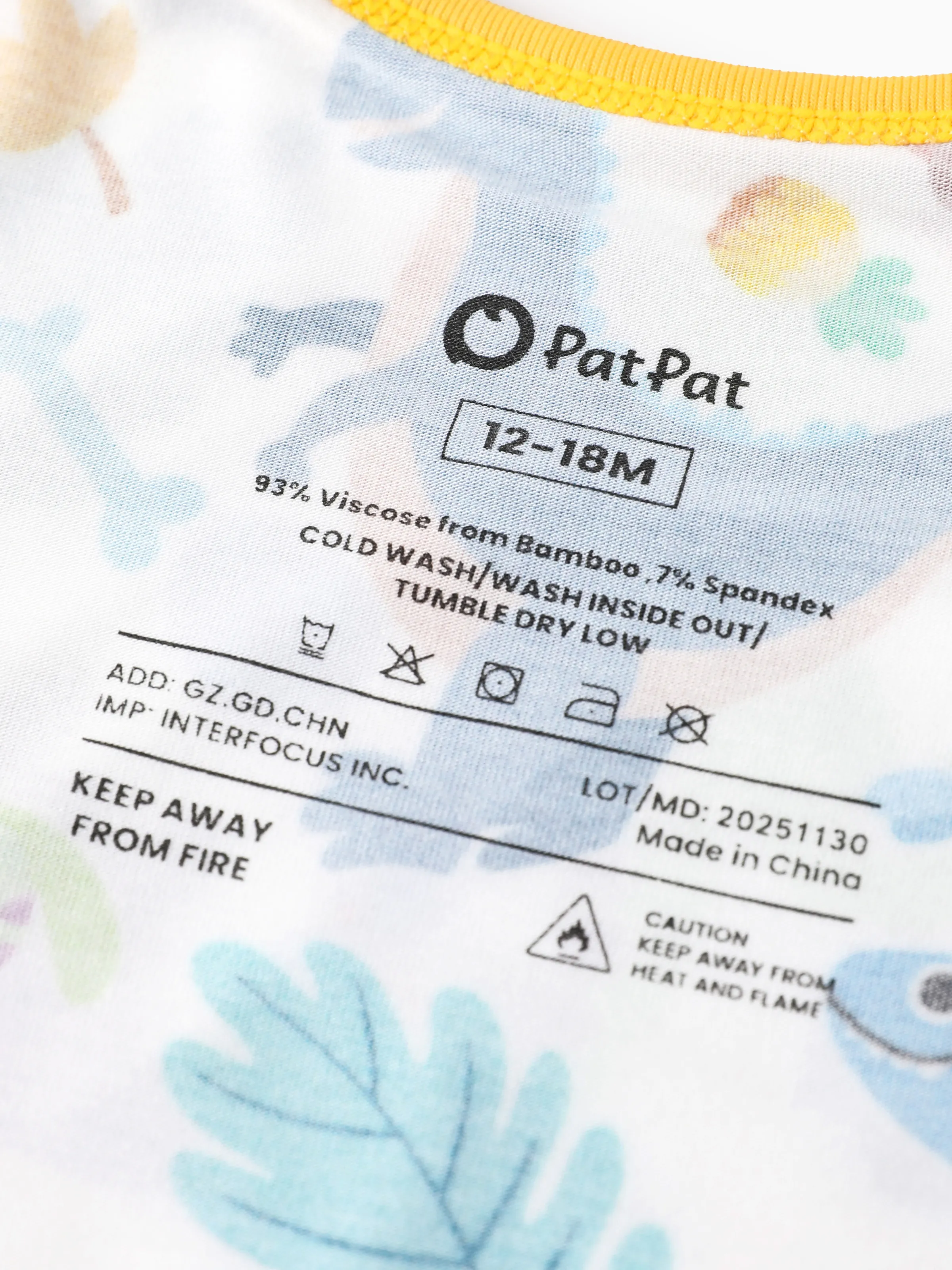 Bamboo Baby Boy/Girl 1pc Allover Print  Bodysuits  Color block