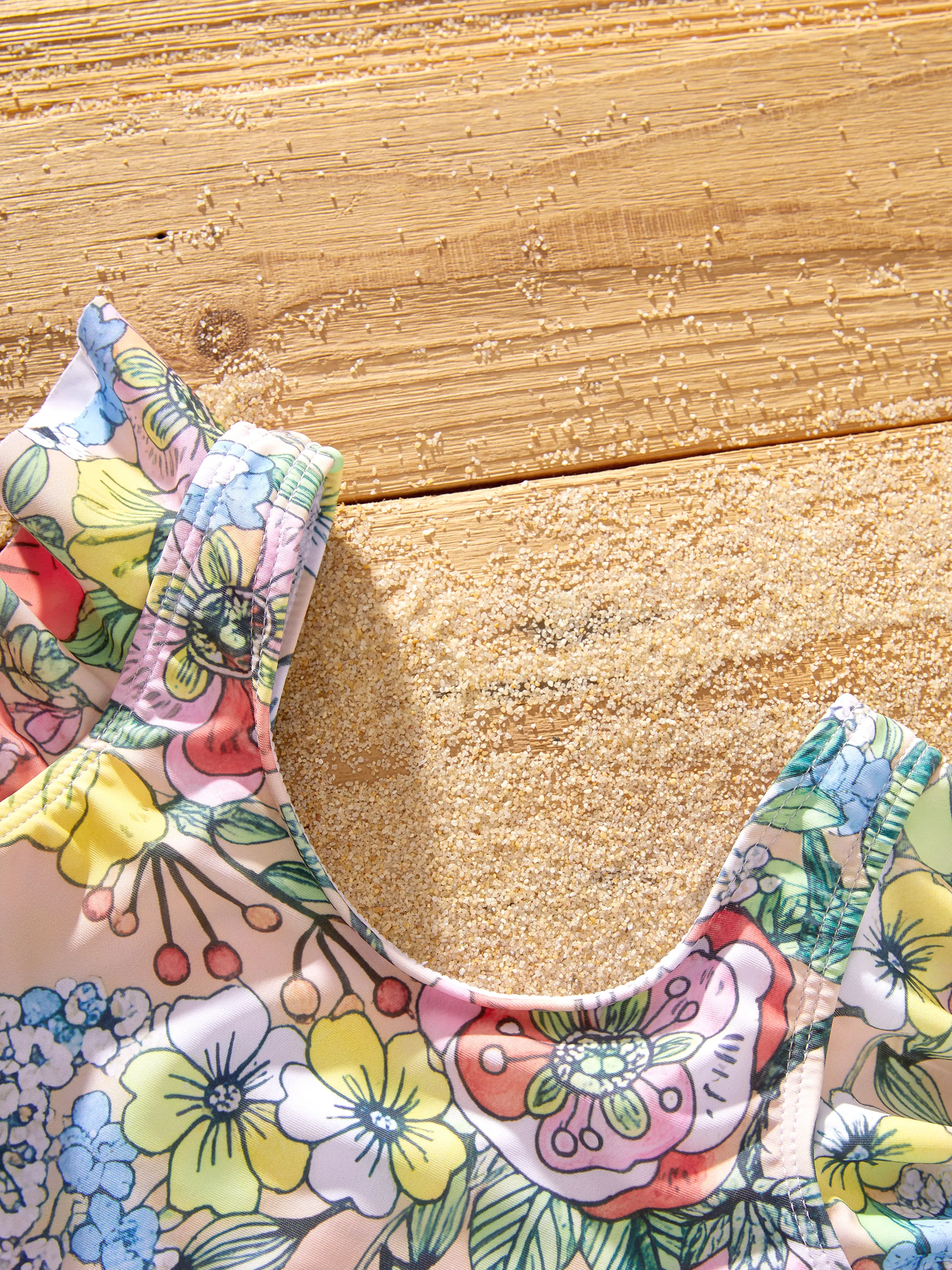 Toddler Girl Floral Swimwear Bikini Set for Girls, Cute Beach Outfits for Vacation & Pool Days Multi-color