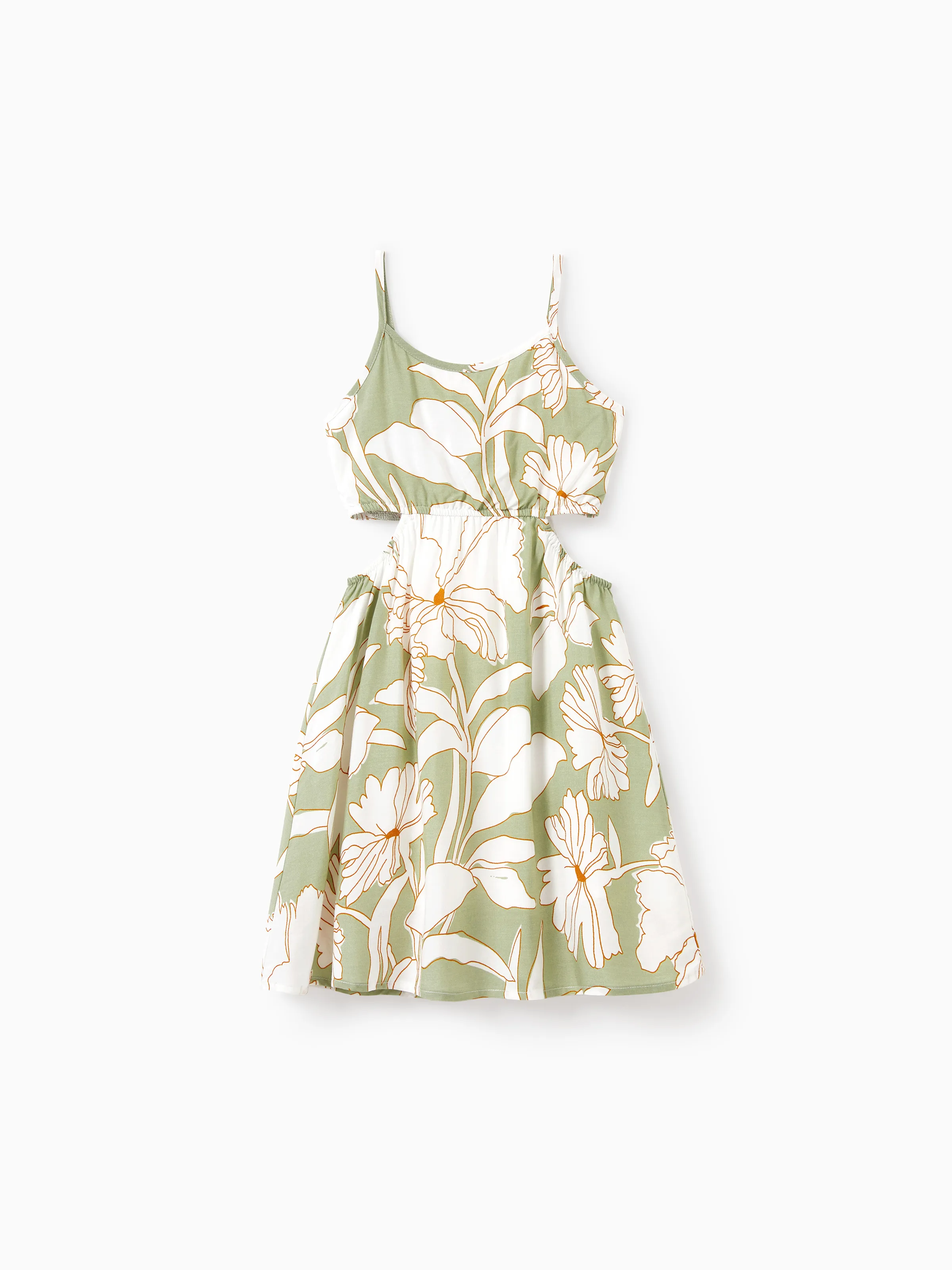 17837-toddler-kid-girl-outfits-tropical-floral-print-strap-dress-pale-green-1.webp Toddler/Kid Girl Outfits Tropical Floral Print Strap Dress Pale Green
