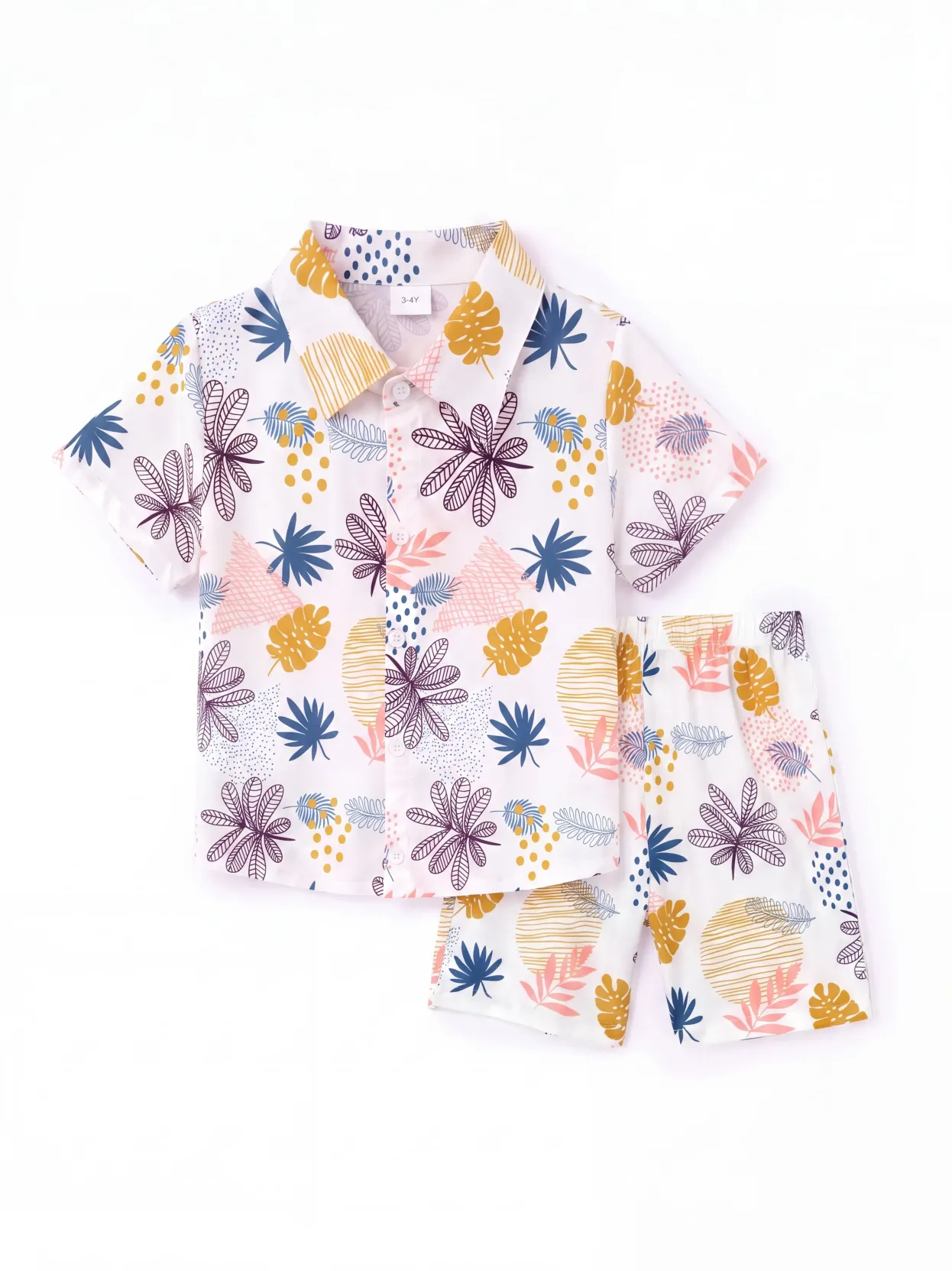 Fresh Market Toddler Boy Plants Shirt & Shorts Set Multi-color