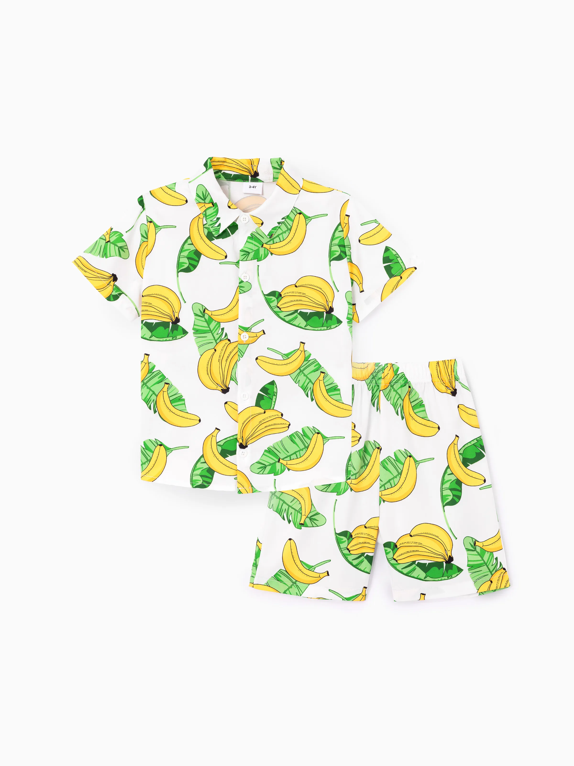 Fresh Market Toddler Boy Banana Shirt & Shorts Set Yellow