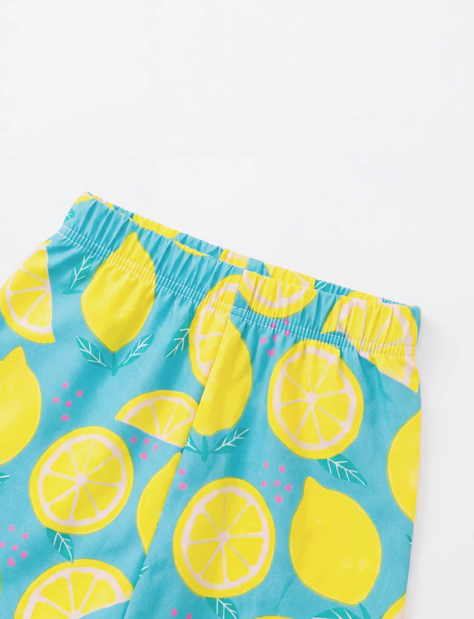 Fresh Market Baby Boy Lemon Shirt & Shorts Set Turquoise