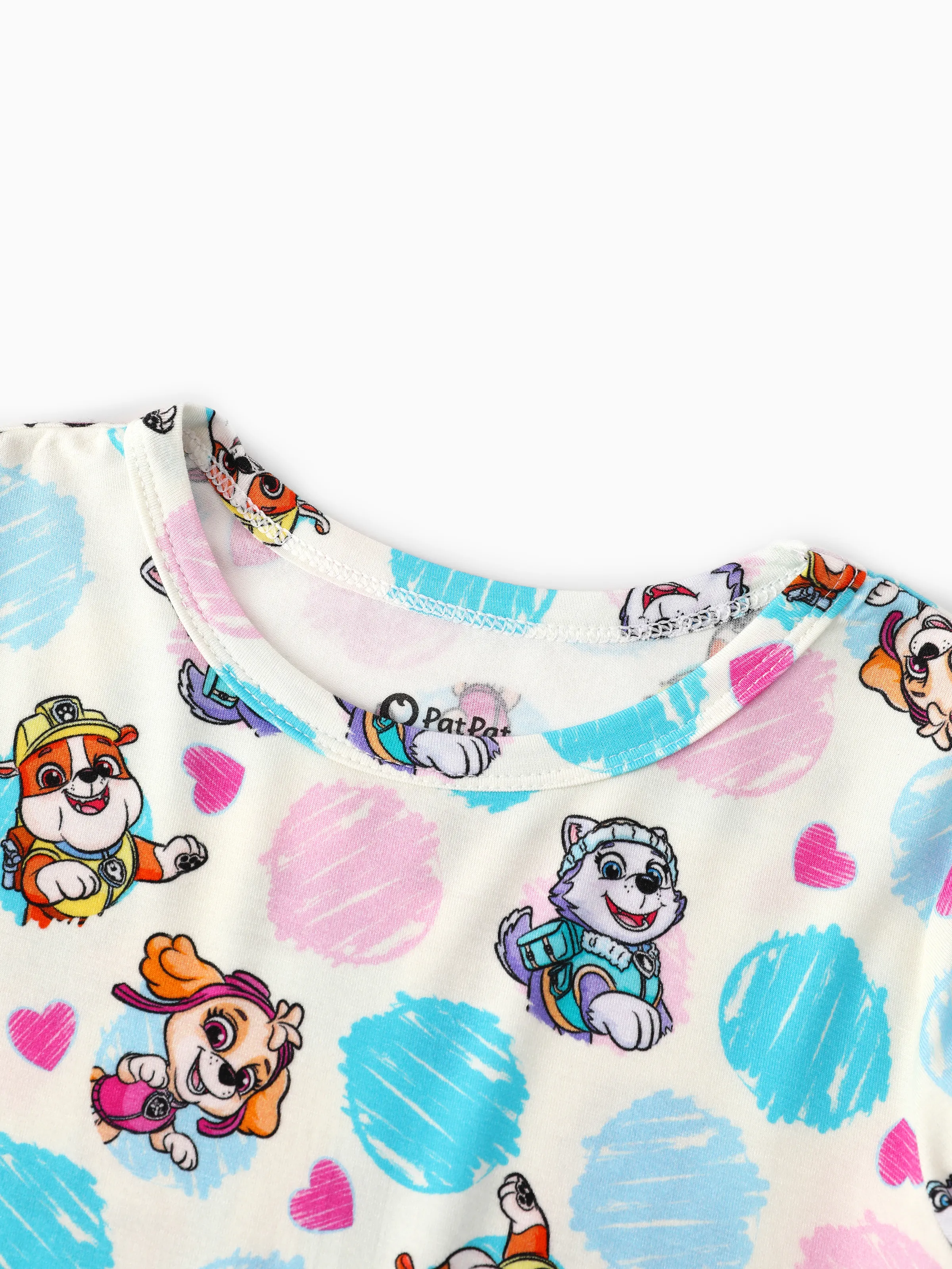 PAW Patrol Bamboo Toddler Girl 2pcs Peplum Top and Biker Shorts Set Multi-color