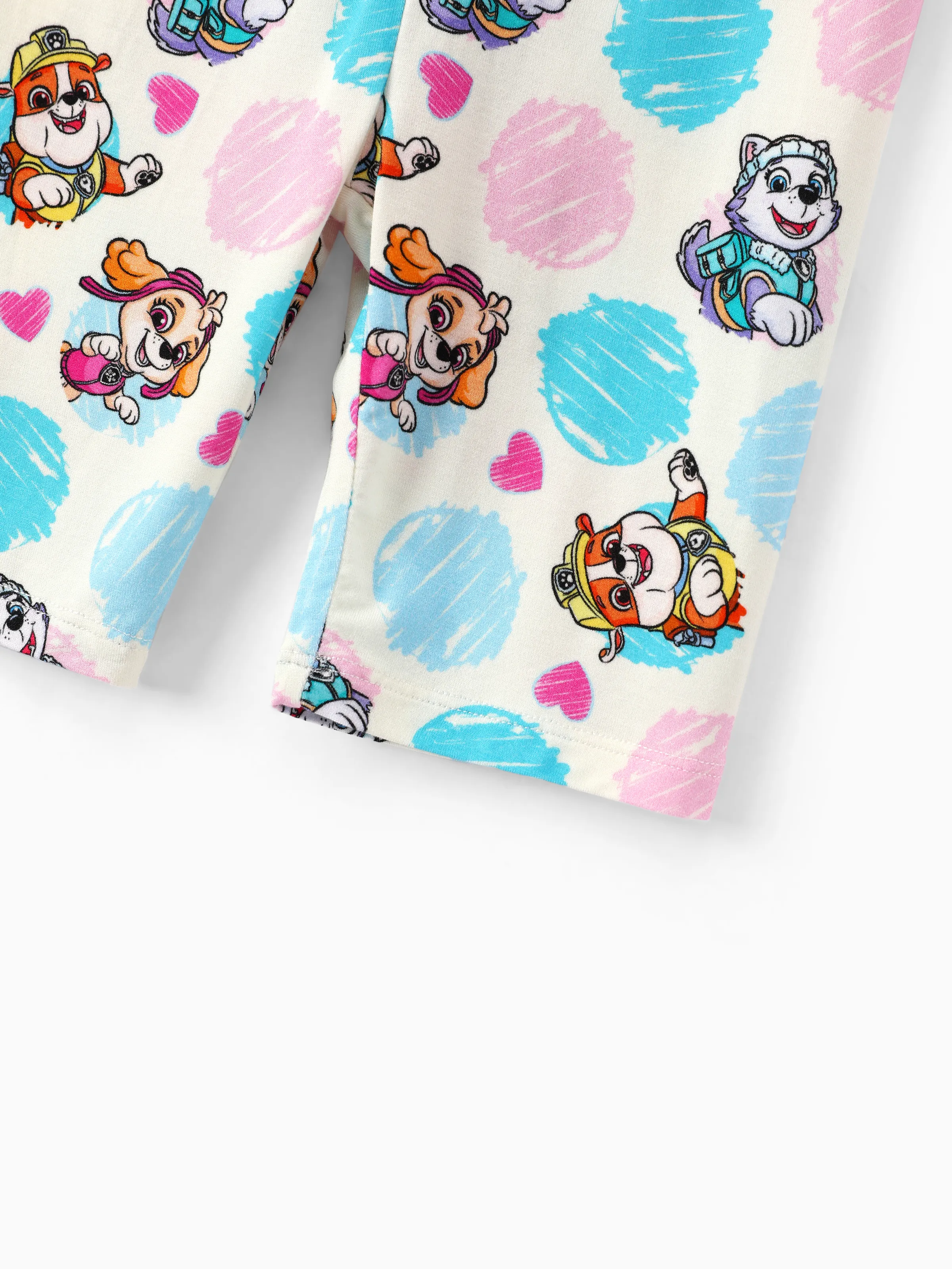 PAW Patrol Bamboo Toddler Girl 2pcs Peplum Top and Biker Shorts Set Multi-color