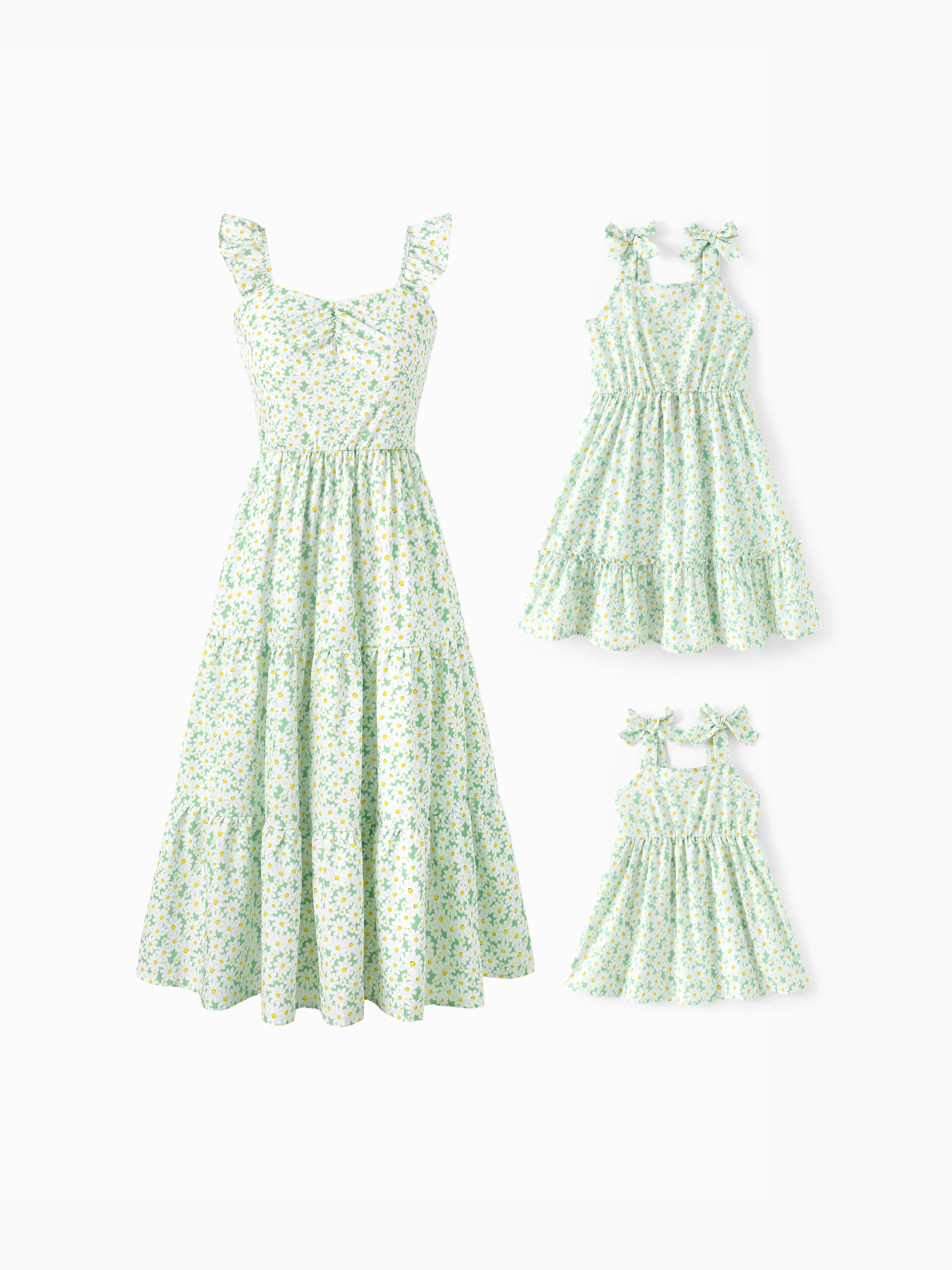 18357-mom-and-me-floral-dress-with-flutter-sleeves-light-green-daisy-print-pale-green-1.webp Mom and Me Floral Dress with Flutter Sleeves Light Green Daisy Print Pale Green