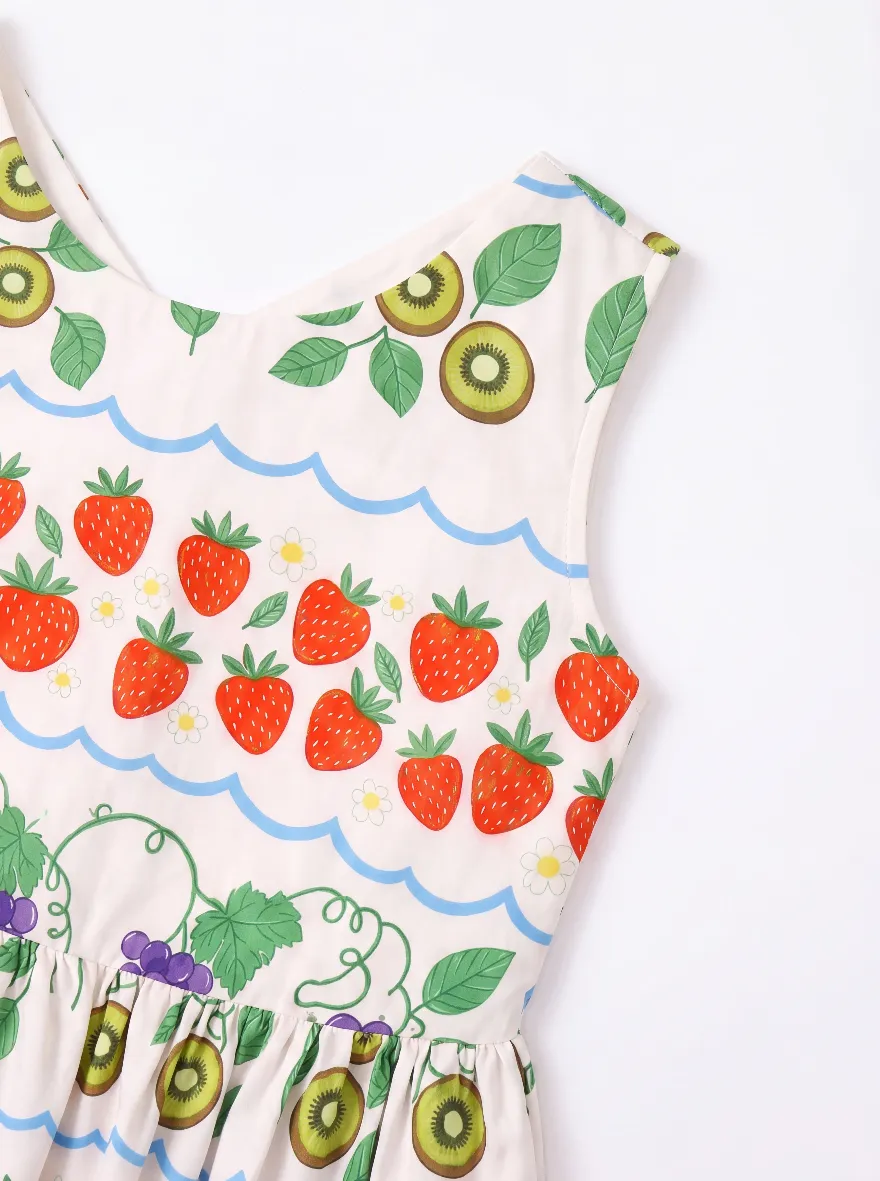 Fresh Market Toddler Girl Fruit Crossback Dress Multi-color