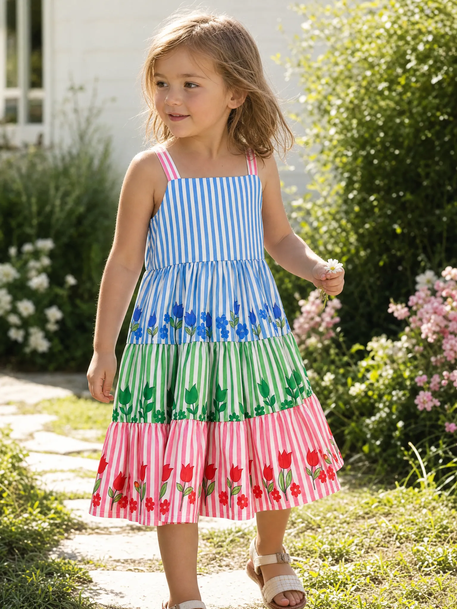 18479-fresh-market-toddler-girl-colorful-striped-floral-tiered-dress-multi-color-1.webp Fresh Market Toddler Girl Colorful Striped Floral Tiered Dress Multi-color