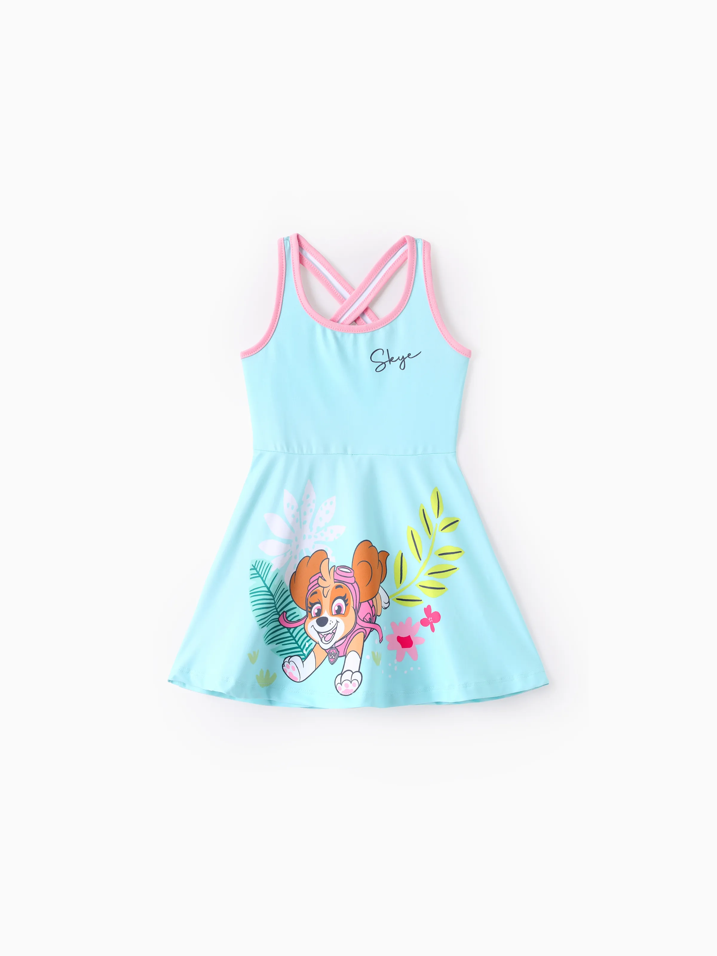 19346-paw-patrol-toddler-kid-girl-floral-crisscross-back-dress-turquoise-3.webp PAW Patrol Toddler/Kid Girl Floral Crisscross Back Dress Turquoise