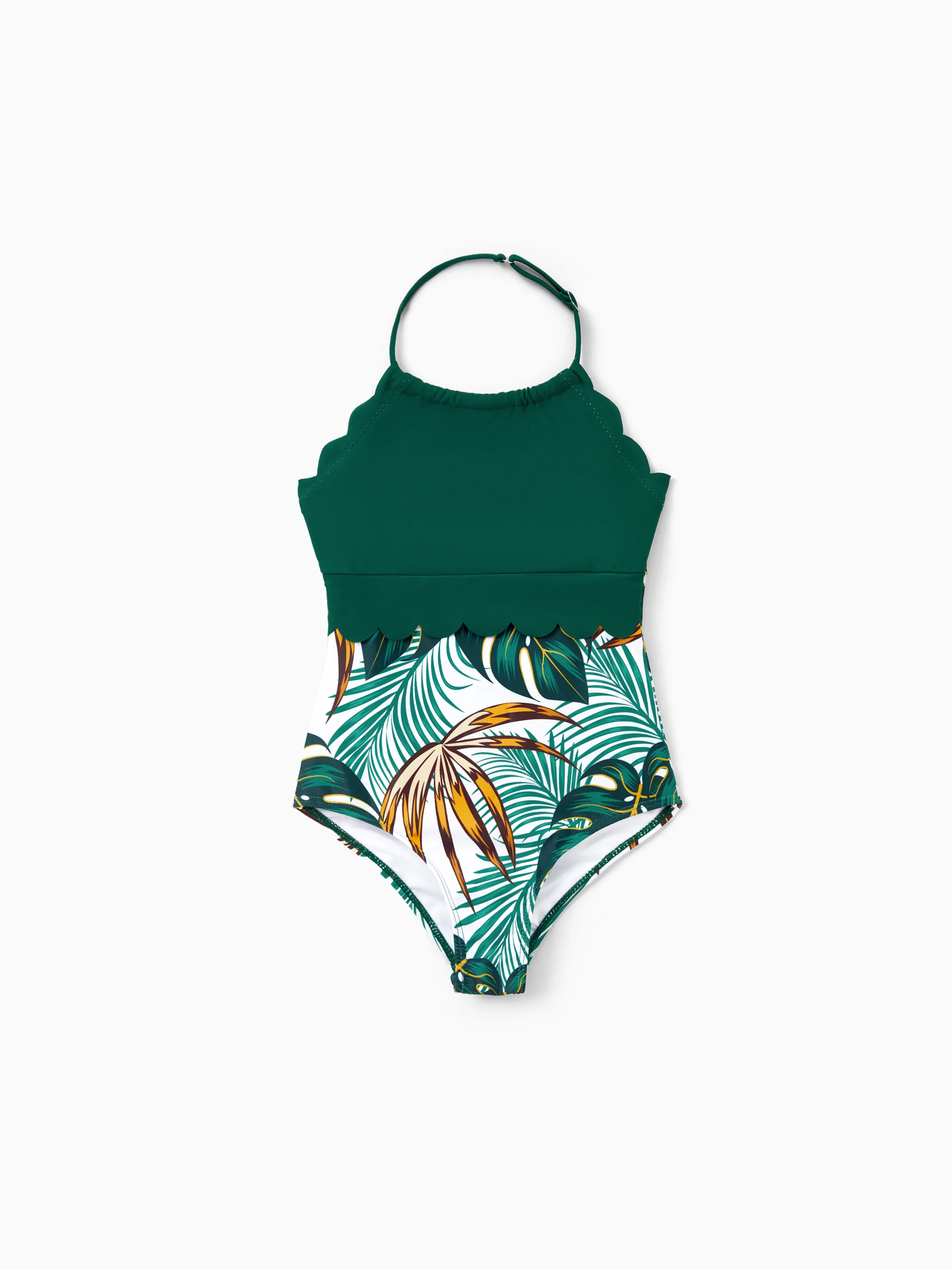 20614-toddler-girl-allover-plants-print-spaghetti-strap-splicing-one-piece-swimsuit-dark-green-4.webp Toddler Girl Allover Plants Print Spaghetti Strap Splicing One-Piece Swimsuit Dark Green
