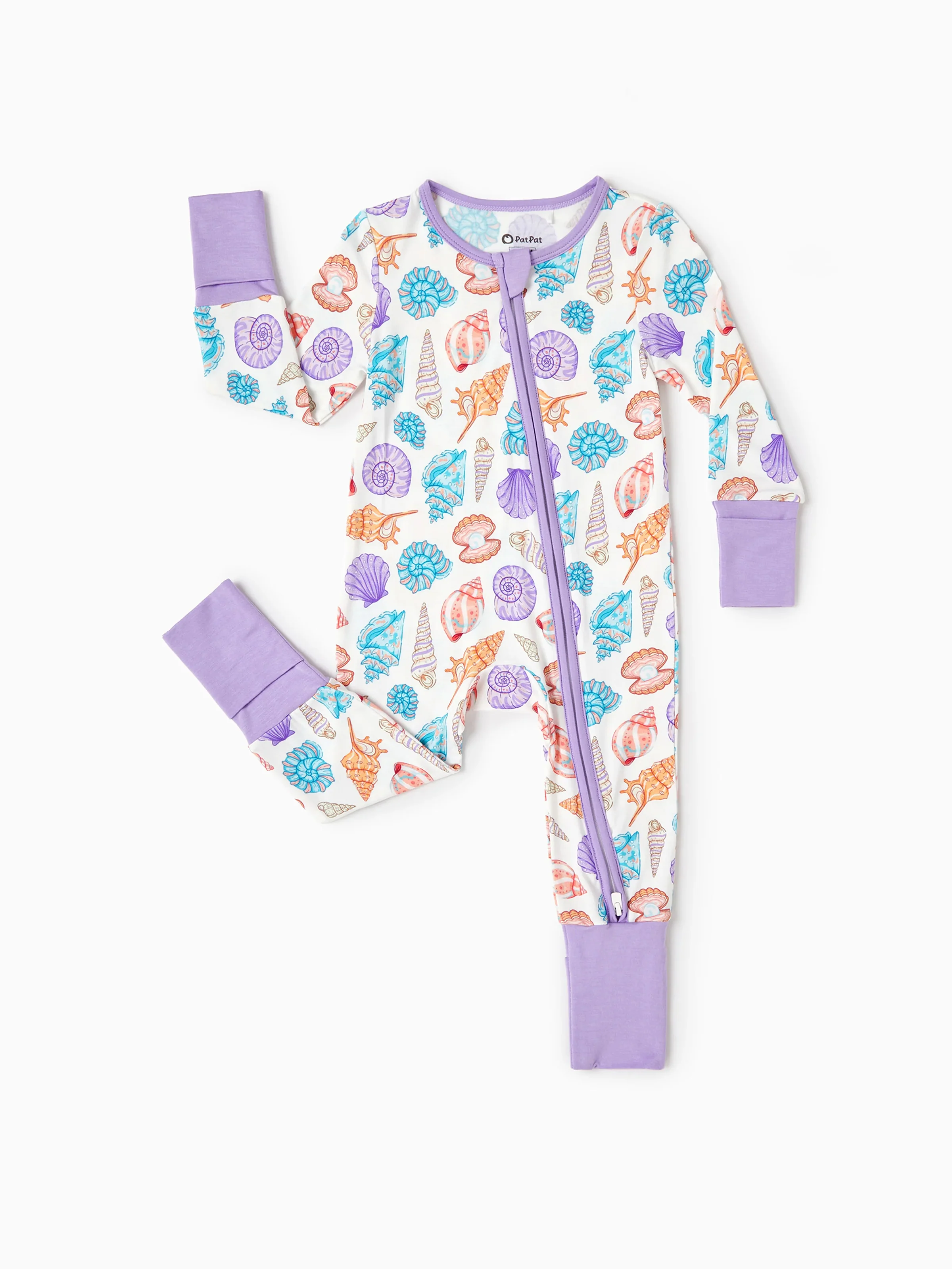 27724-bamboo-baby-girl-elegant-printed-2-way-zip-onesies-anti-slip-long-sleeve-footie-with-hairband-purple-1.webp Bamboo Baby Girl Elegant Printed 2-Way Zip Onesies Anti Slip Long-sleeve Footie with Hairband Purple