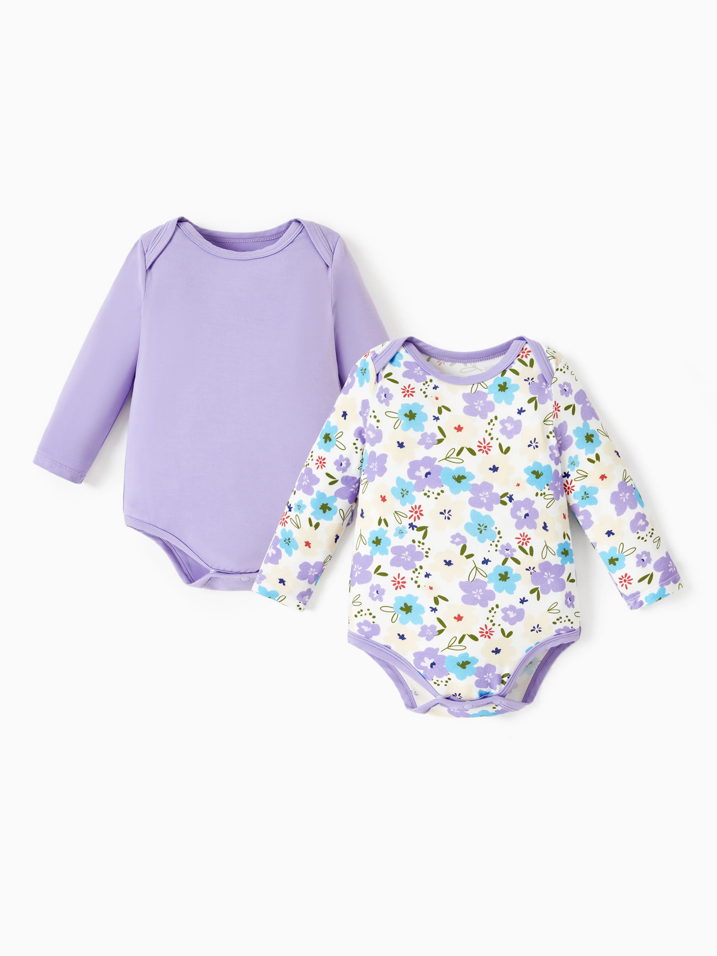 27945-bamboo-baby-bodysuits-2-piece-flora-long-sleeve-rompers-for-baby-girls-infant-purple-1.webp Bamboo Baby Bodysuits 2-piece Flora Long Sleeve Rompers for Baby Girls Infant Purple