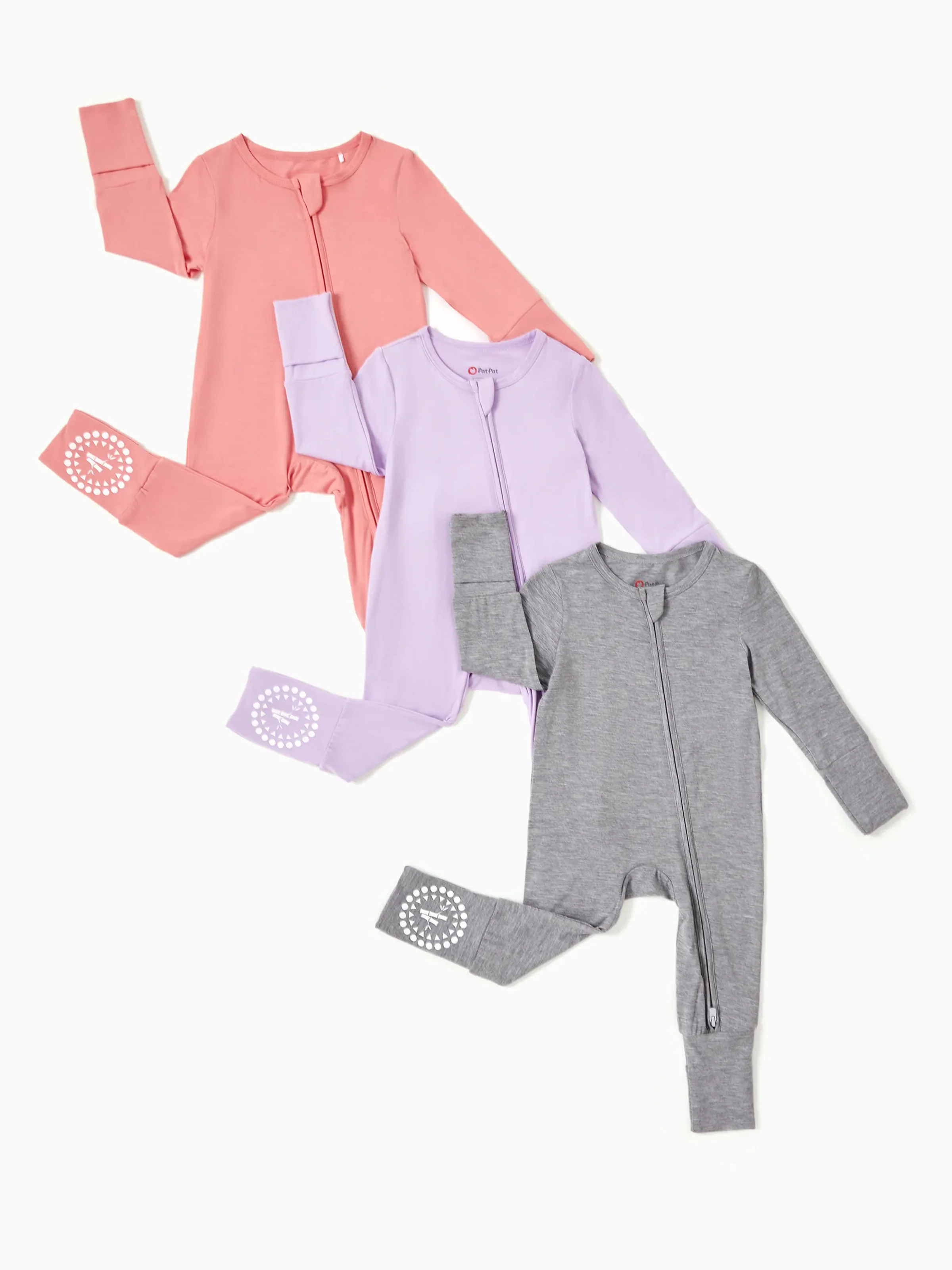 28608-bamboo-baby-boy-girl-3-pack-solid-rainbow-printed-2-way-zip-romper-anti-slip-long-sleeve-footie-purple-1.webp Bamboo Baby Boy / Girl 3-Pack Solid&Rainbow Printed 2-Way Zip Romper Anti Slip Long-sleeve Footie Purple