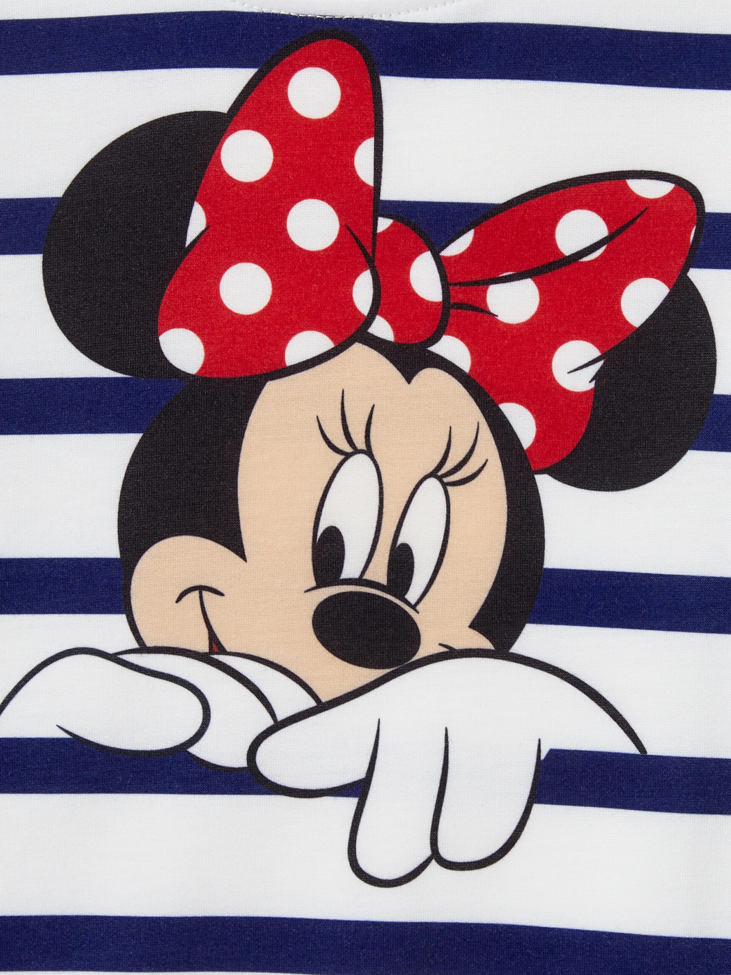Disney Mickey and Friends Toddler/Kid Girl Stripe & Character Print Short-sleeve Naia™Dresses COLOREDSTRIPES