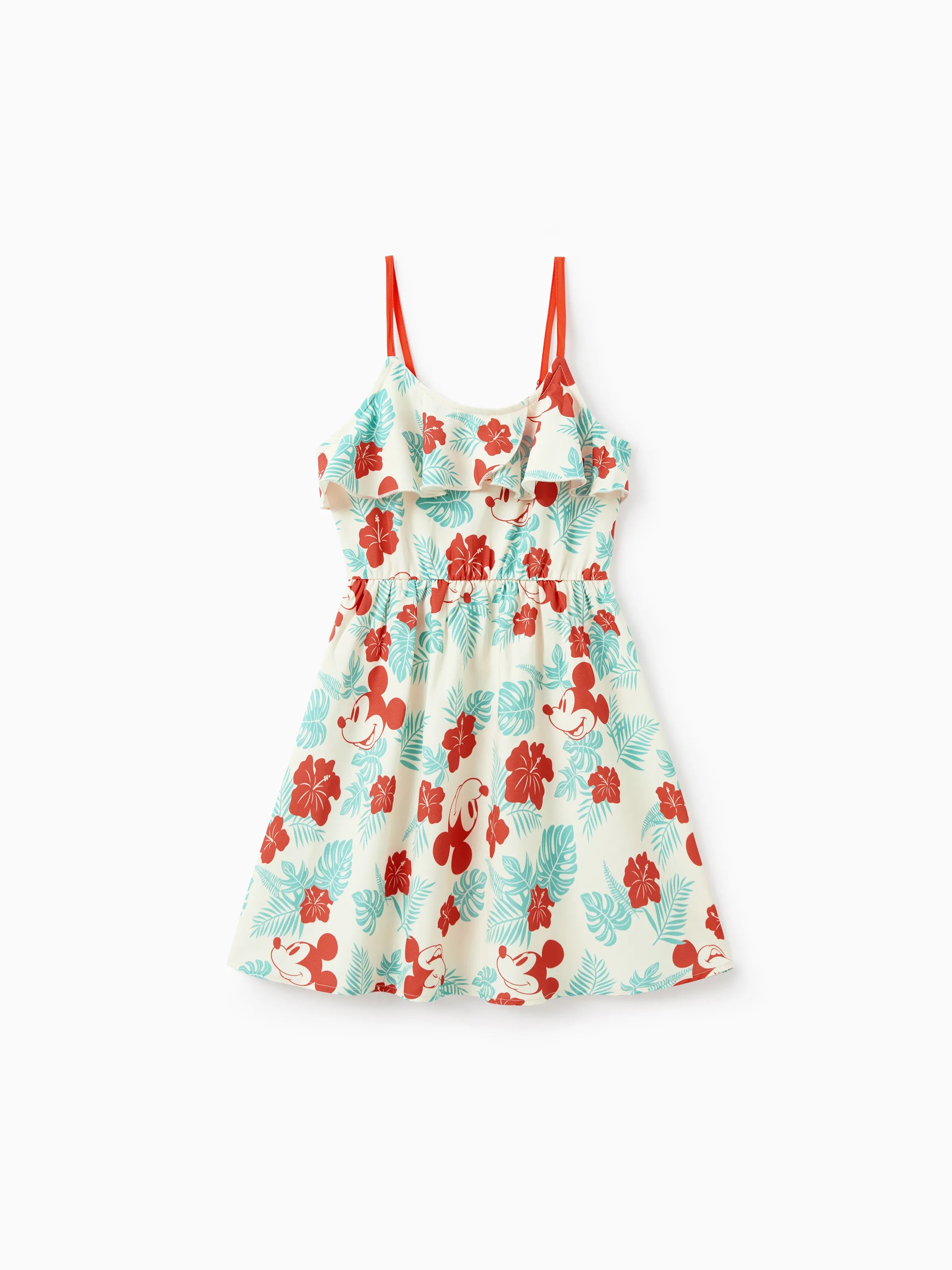 Disney Mickey and Friends Toddler/Kid Girl Naia™ Floral Allover Print Hollow-out Dress Multi-color
