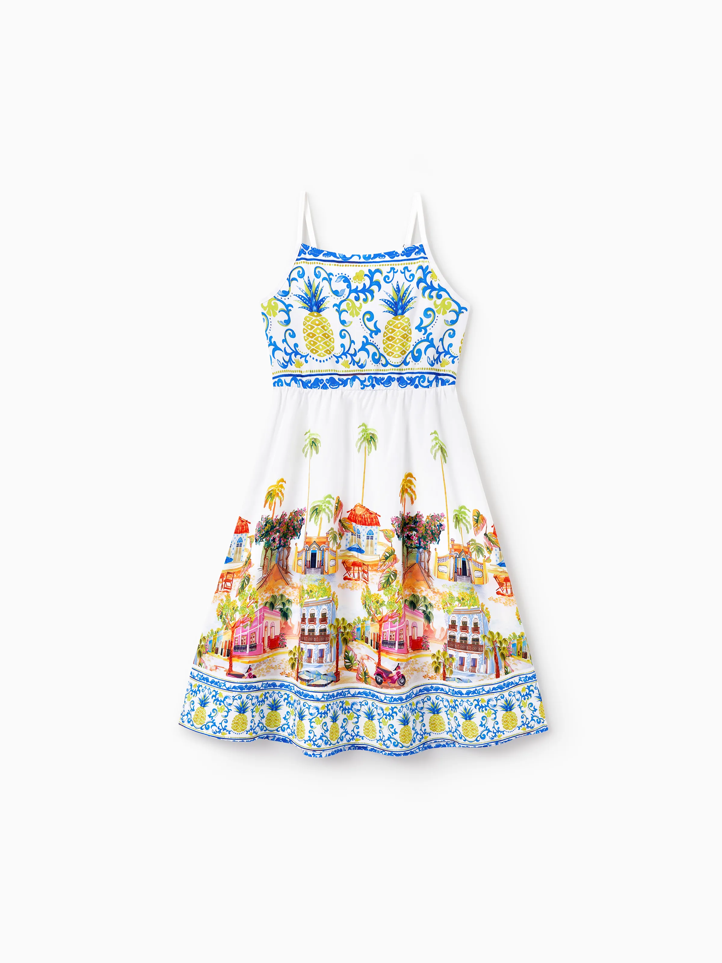 29280-toddler-kid-girl-vacation-tropical-pineapple-coconut-tree-print-hollow-out-strap-dress-for-summer-vacation-white-2.webp Toddler/Kid Girl Vacation Tropical Pineapple Coconut Tree Print Hollow out Strap Dress for Summer Vacation White