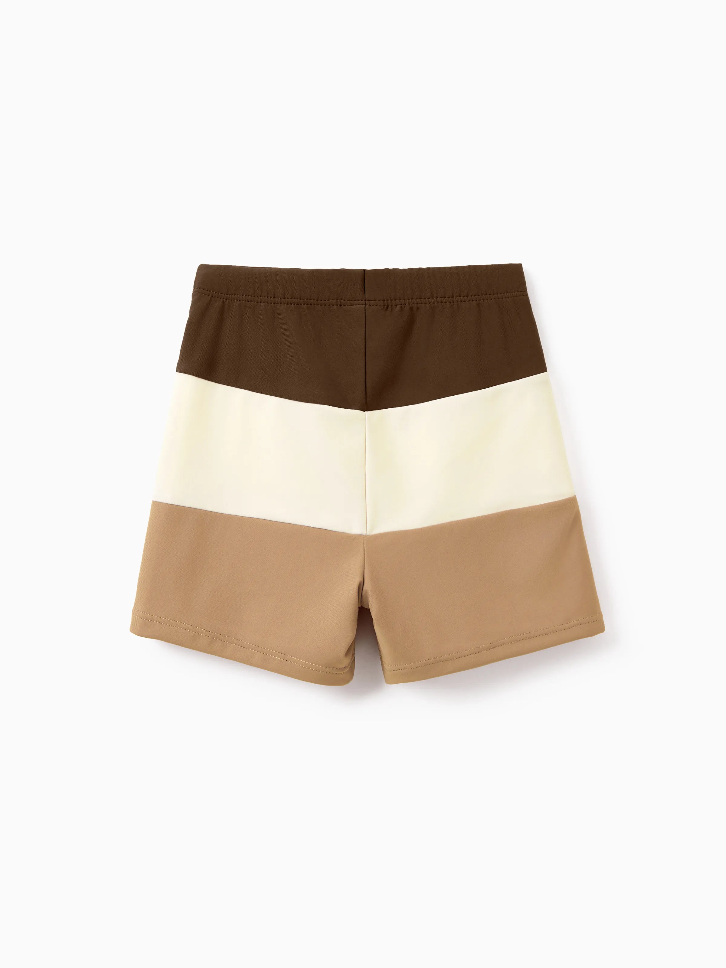 29568-toddler-boy-color-block-swim-trunks-summer-beach-vacation-swimwear-coffee-3.jpg Toddler Boy Color Block Swim Trunks, Summer Beach Vacation Swimwear Coffee