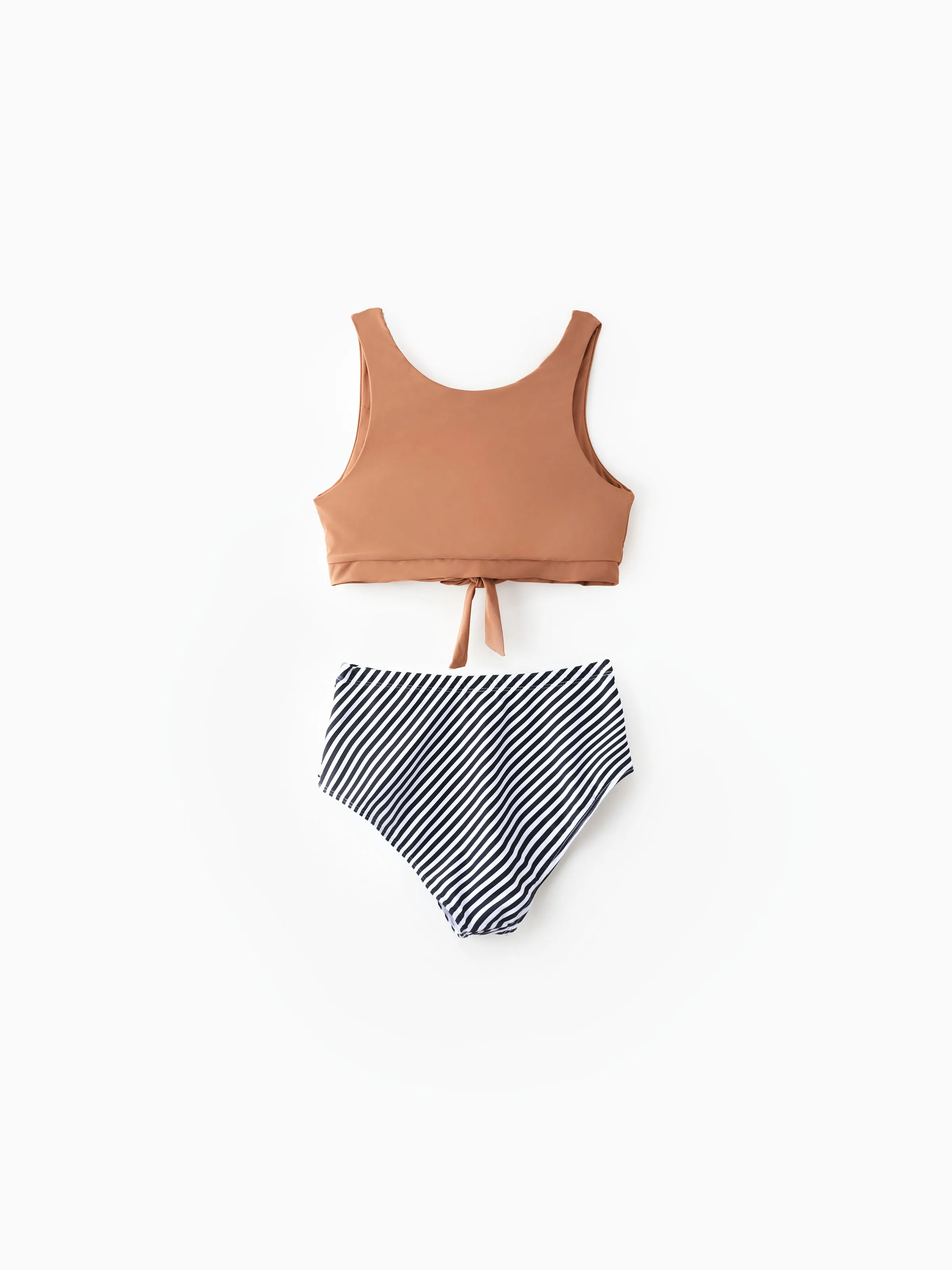 29653-toddler-girl-vertical-stripe-drawstring-besties-printed-crop-tank-bikini-khaki-3.webp Toddler Girl Vertical Stripe Drawstring Besties Printed Crop Tank Bikini Khaki