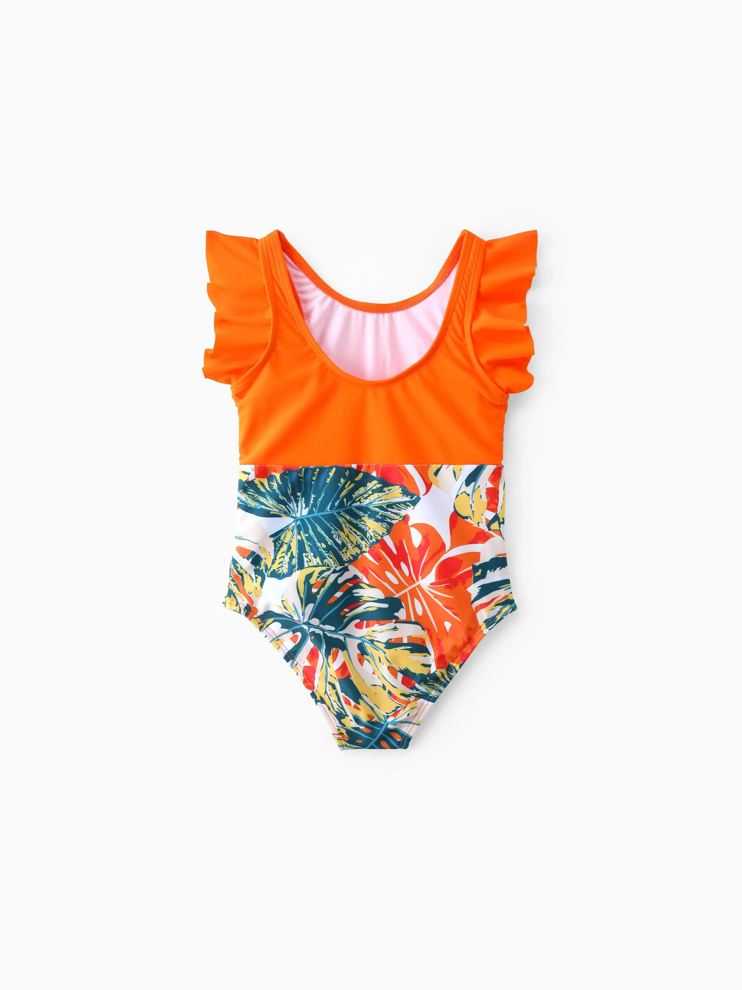 29889-toddler-girl-orange-and-all-over-tropical-plant-print-splicing-ruffle-one-piece-swimsuit-orange-color-3.webp Toddler Girl Orange and All Over Tropical Plant Print Splicing Ruffle One-Piece Swimsuit Orange color