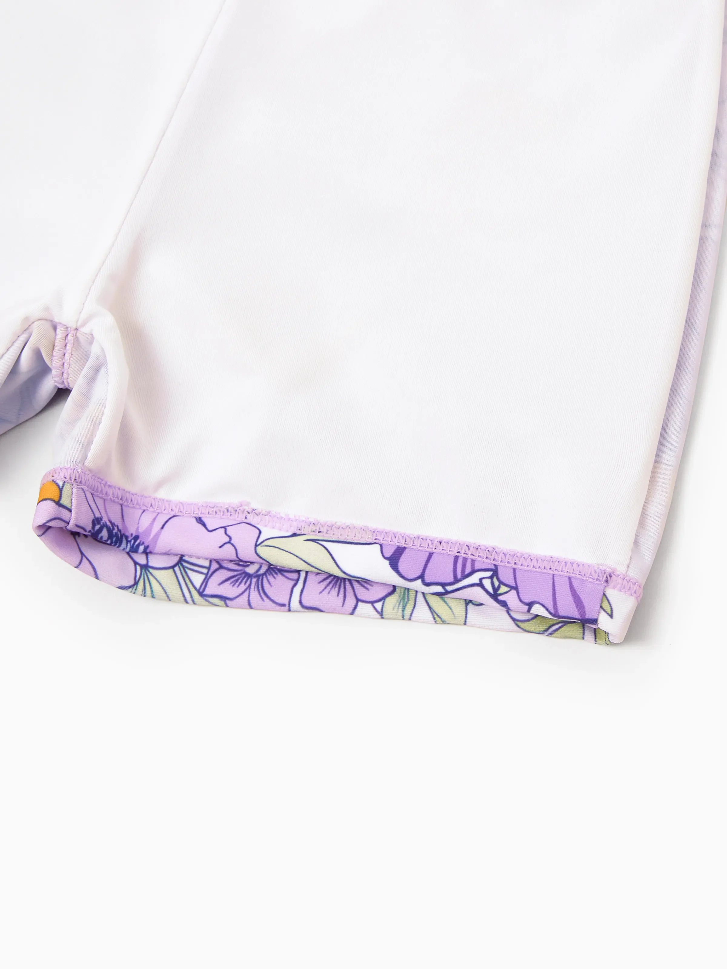 Toddler Boy Floral Print Swim Trunks Set Purple