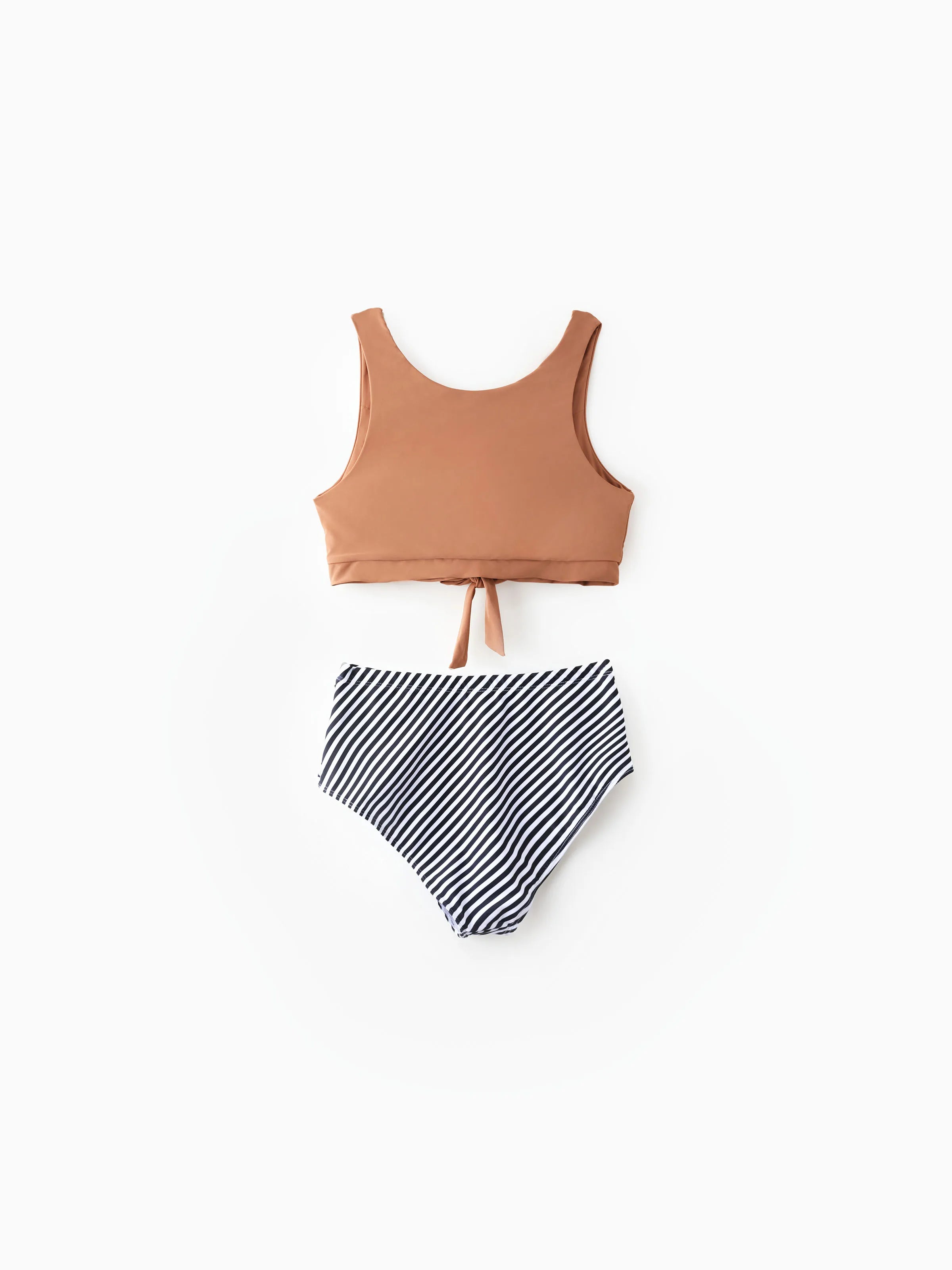 30081-toddler-girl-vertical-stripe-drawstring-besties-printed-crop-tank-bikini-khaki-3.jpg Toddler Girl Vertical Stripe Drawstring Besties Printed Crop Tank Bikini Khaki