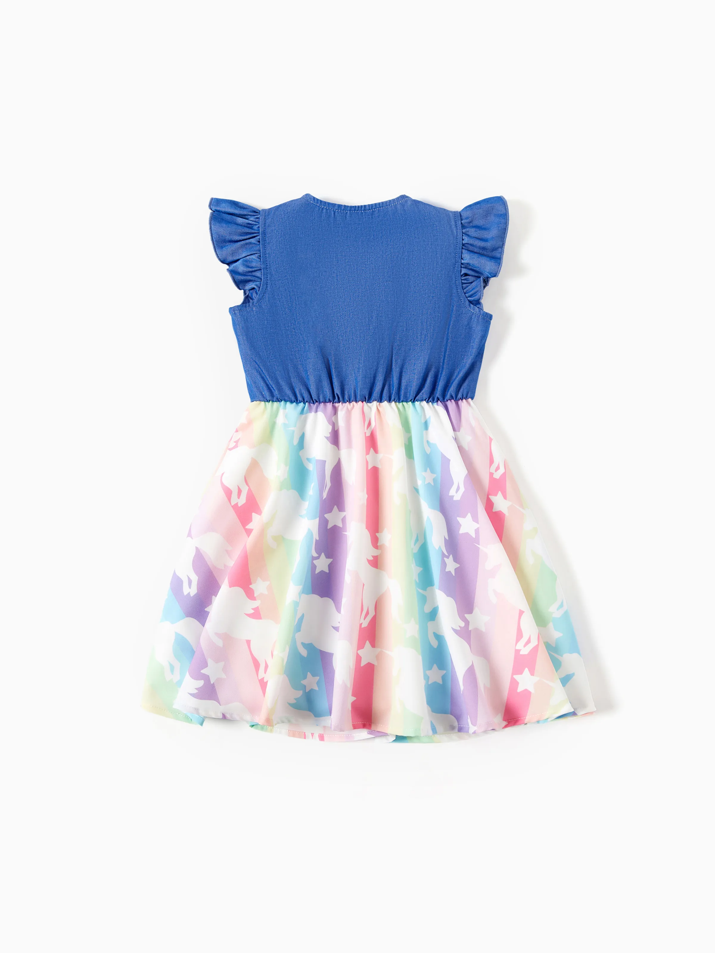 328-toddler-kid-girl-sweet-colorblock-floral-print-dress-colorful-3.webp Toddler/Kid Girl Sweet Colorblock Floral Print Dress Colorful
