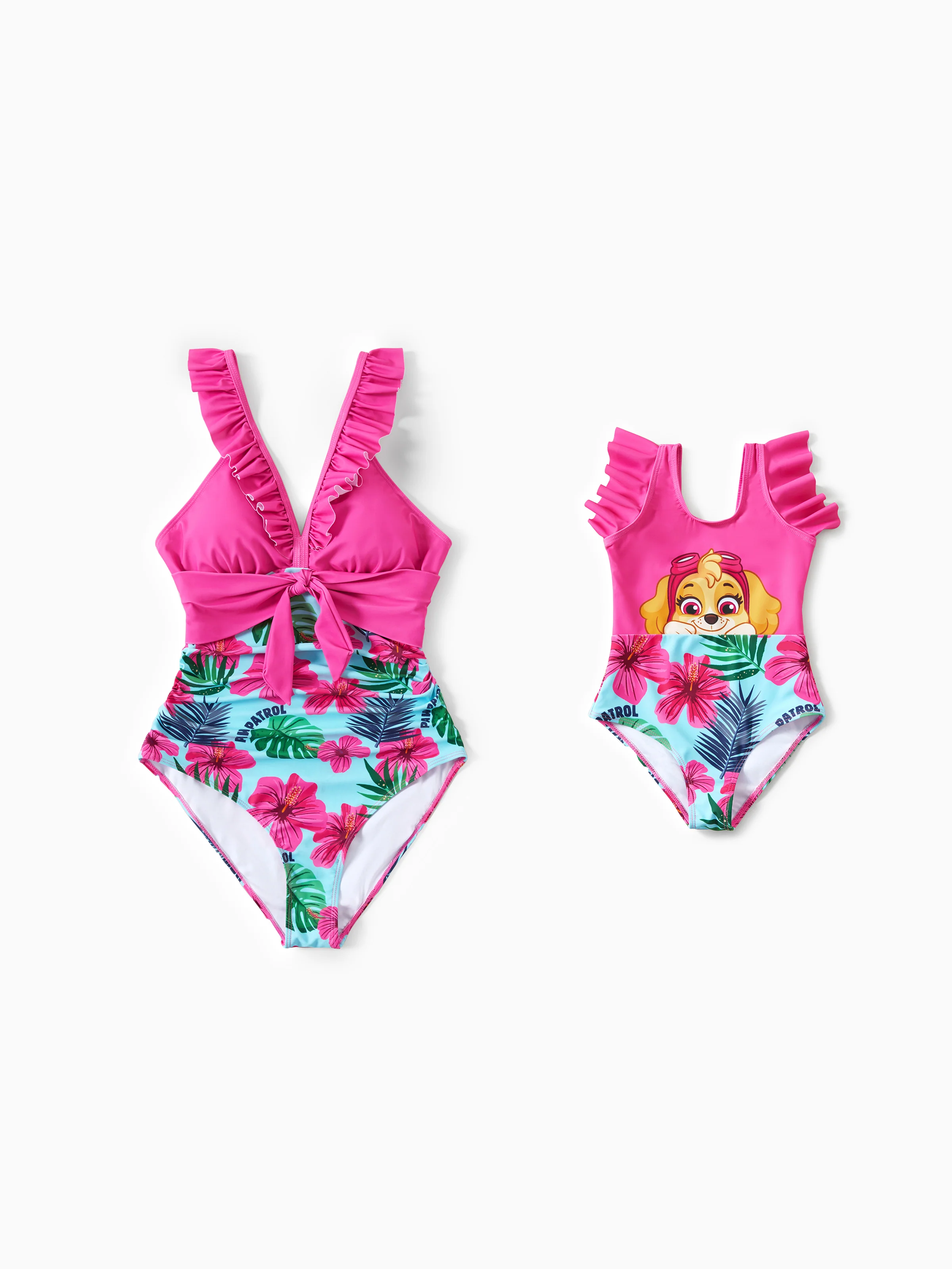 PAW Patrol Mommy & me Large Flower All-over Print Swimsuit Roseo