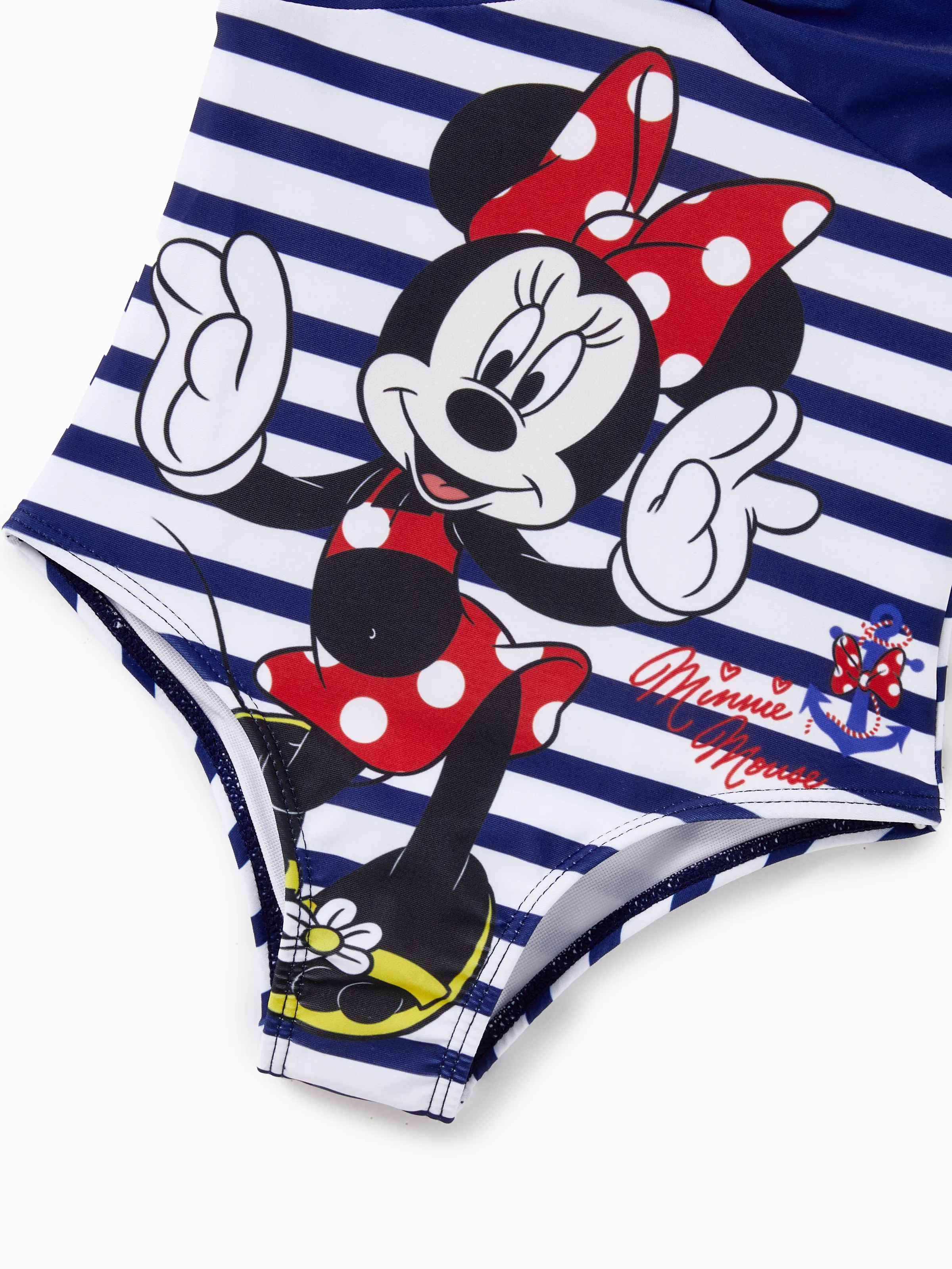 Toddler Girl Disney Mickey and Friends Sibling Set Boys/Girls Character Stripped Swimsuit Dark Blue