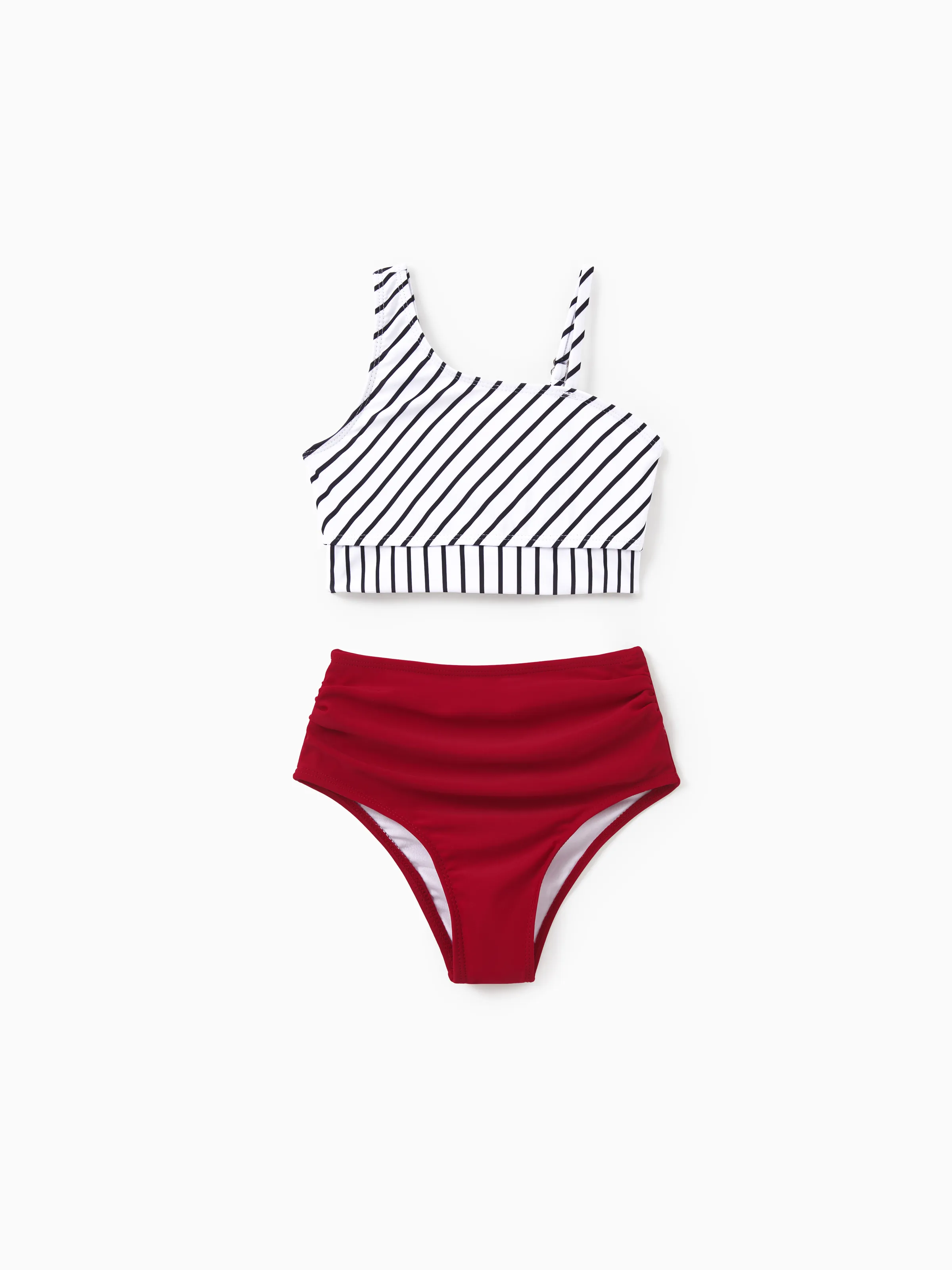 8407-toddler-girl-swimsuits-red-striped-bikini-matching-beachwear-outfits-for-summer-cruise-vacation-red-1.webp Toddler Girl Swimsuits Red Striped Bikini Matching Beachwear Outfits for Summer, Cruise, Vacation Red