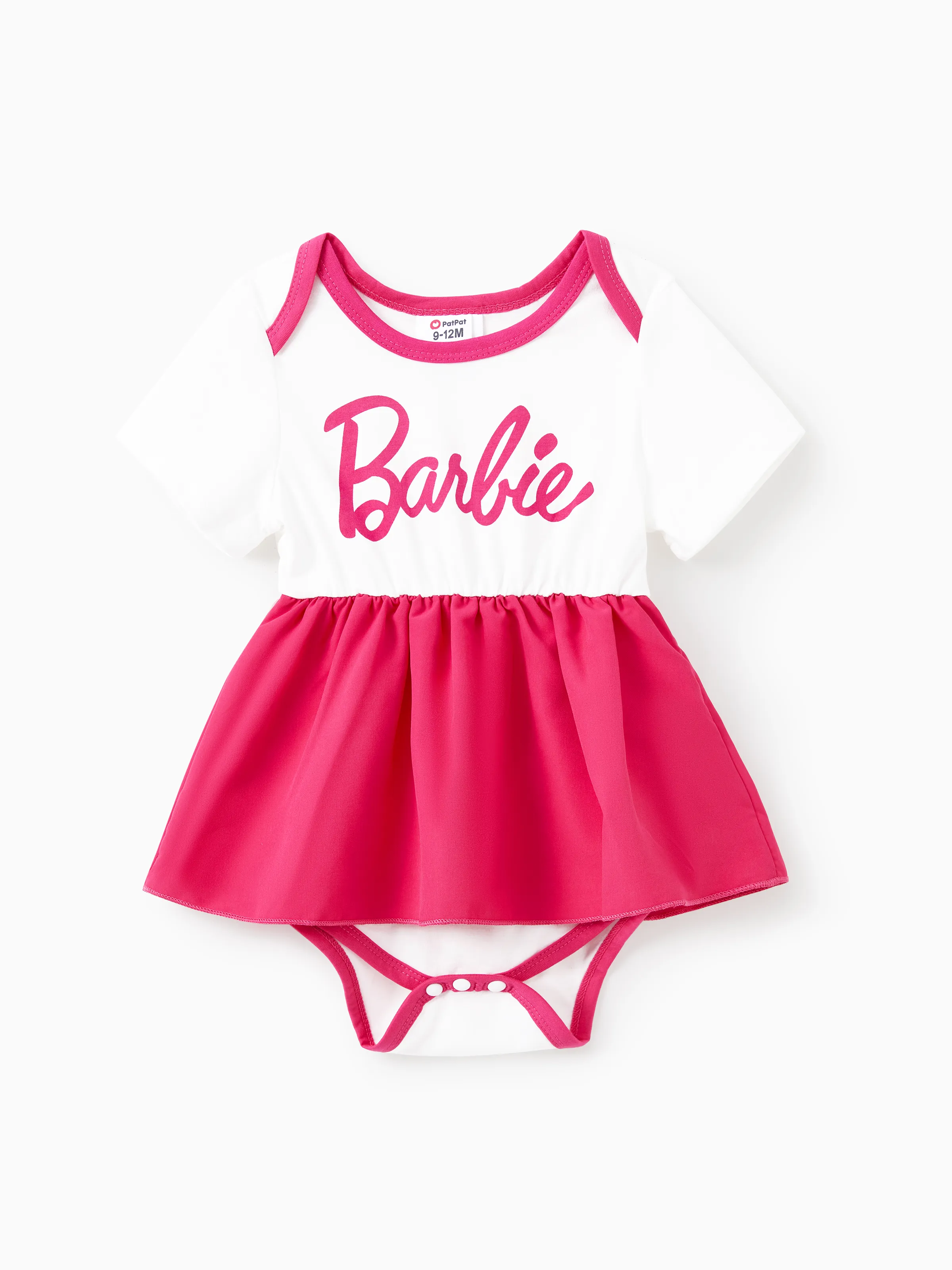 Barbie Mommy and Me Letter Print Belted Combo Tank Rompers White