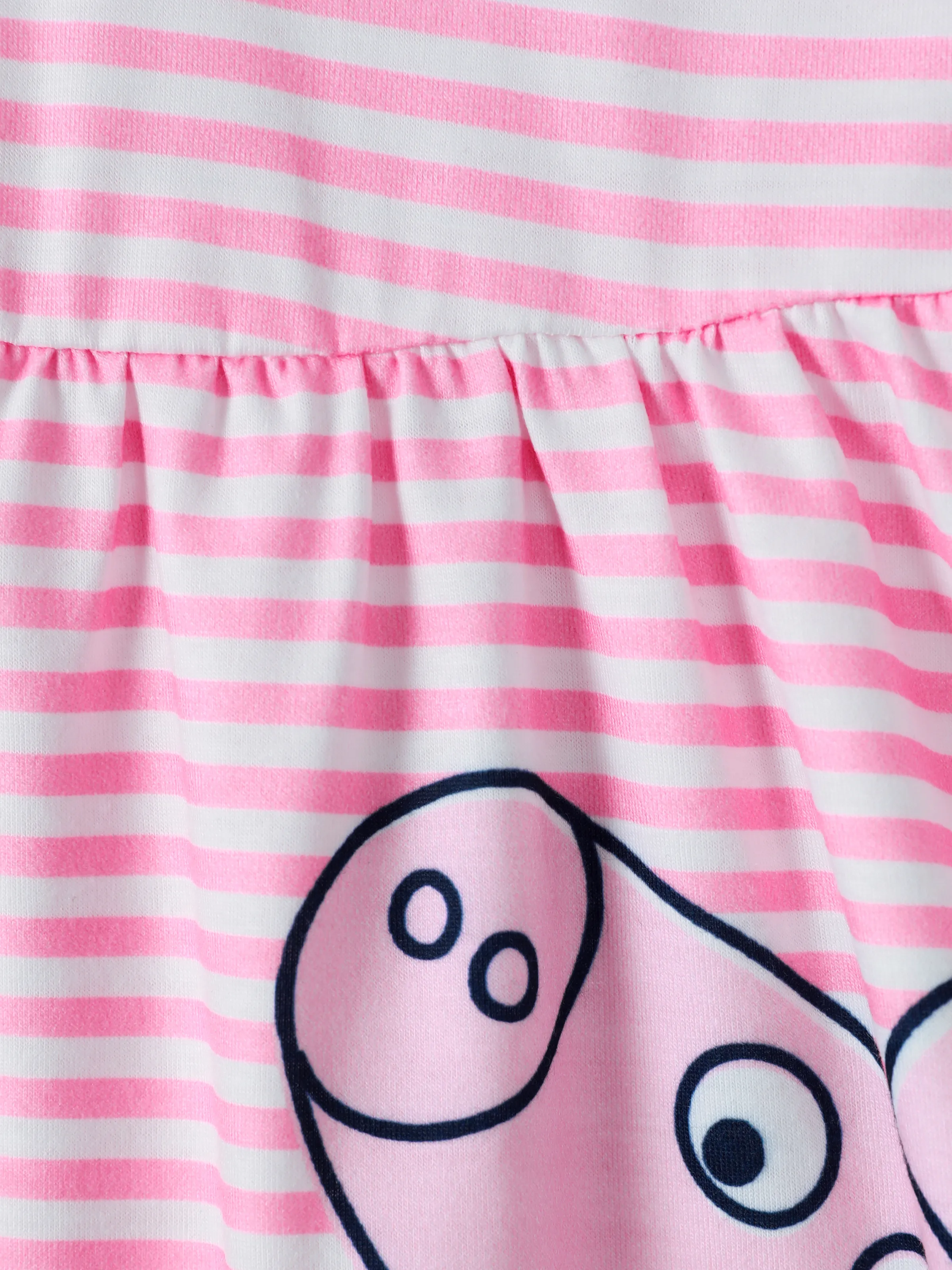 Peppa Pig Toddler Girl Summer Fruit/Grid/Stripe Pattern Dress Pink