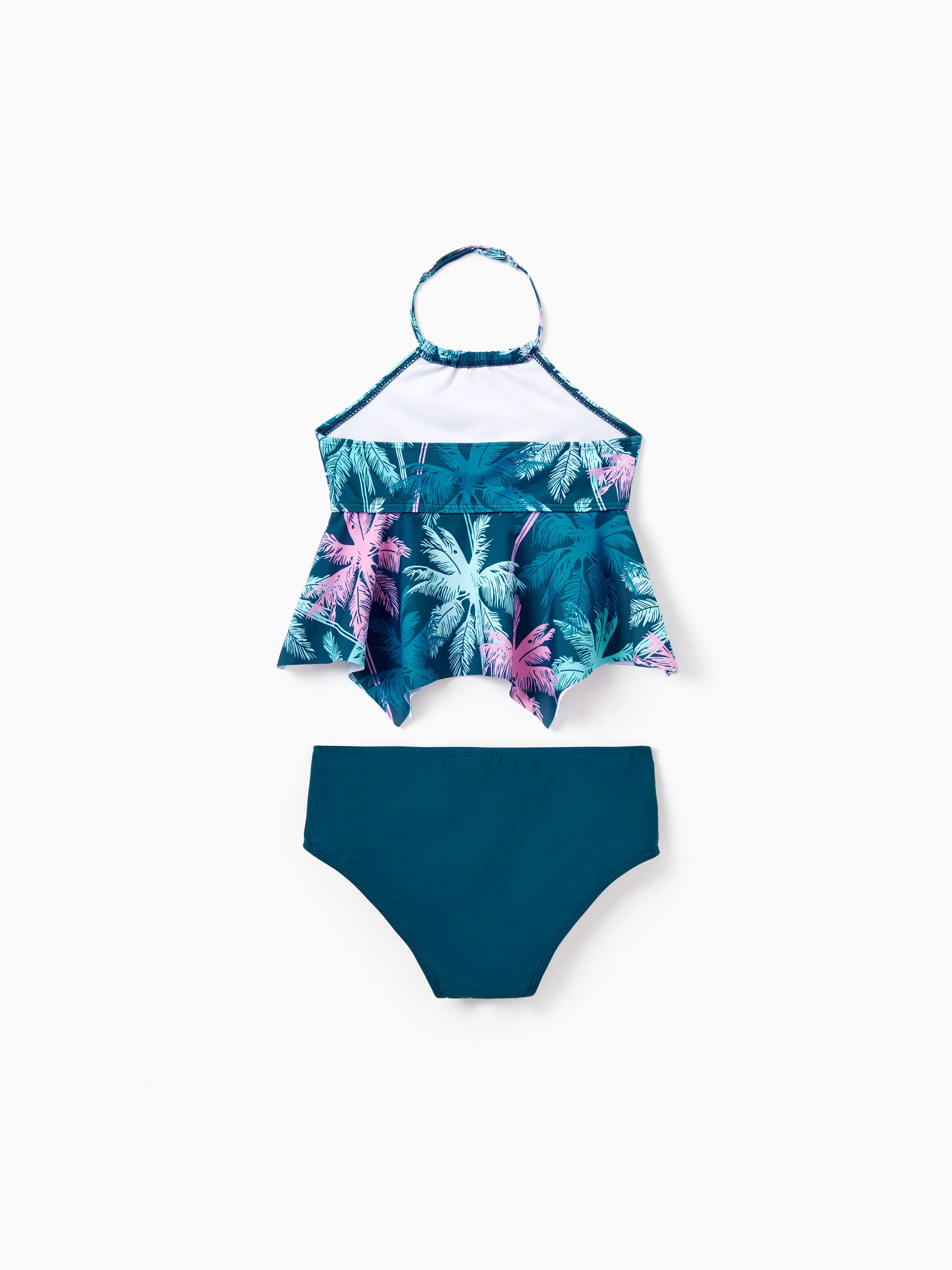 9801-toddler-girl-swimsuits-tropical-palm-tree-print-ruffle-two-piece-swimsuit-beach-vacation-swimwear-turquoise-4.webp Toddler Girl Swimsuits Tropical Palm Tree Print Ruffle two-piece Swimsuit, Beach Vacation Swimwear Turquoise